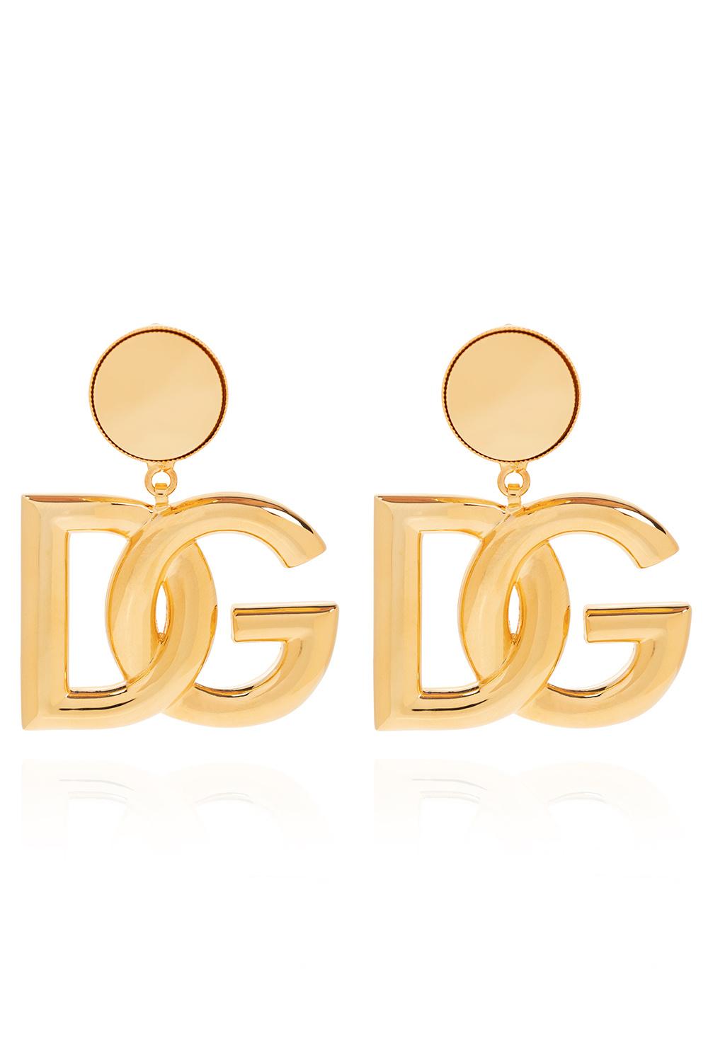 Dolce & Gabbana Logo-shaped Clip-on Earrings in Metallic | Lyst