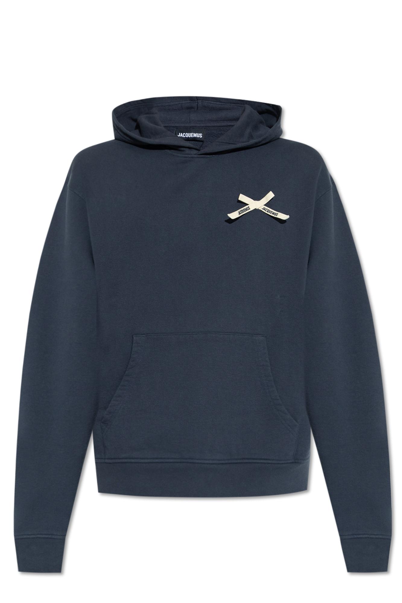 Jacquemus 'noeud' Hoodie With Logo in Blue for Men | Lyst