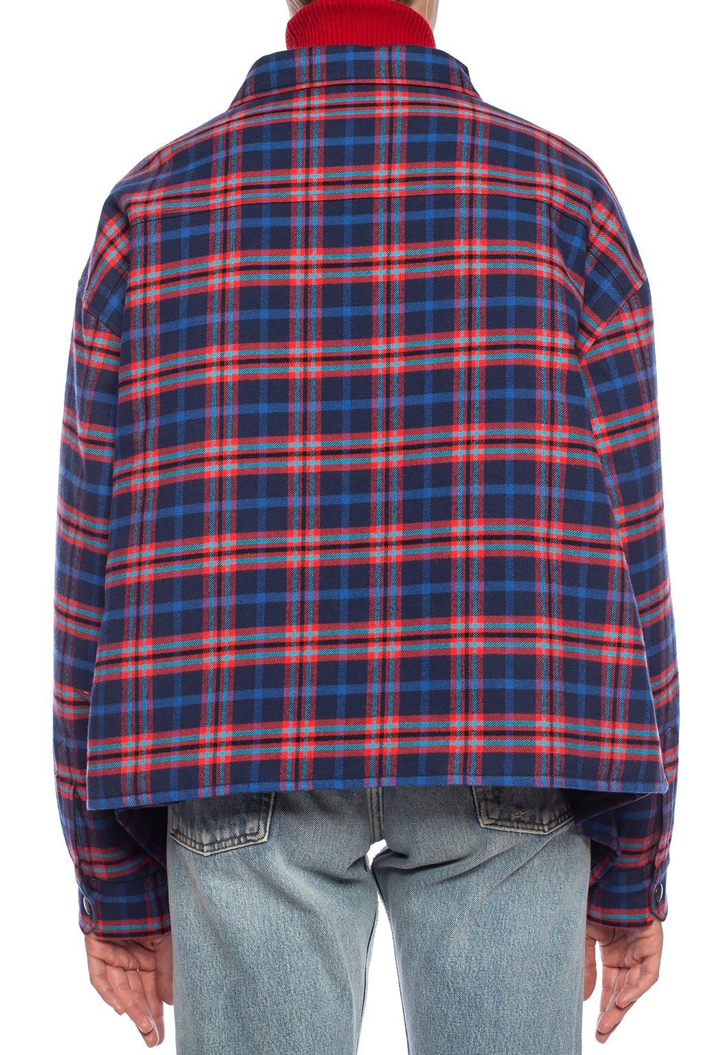 Balenciaga Swing Canadian-checked Cotton-flannel Shirt in