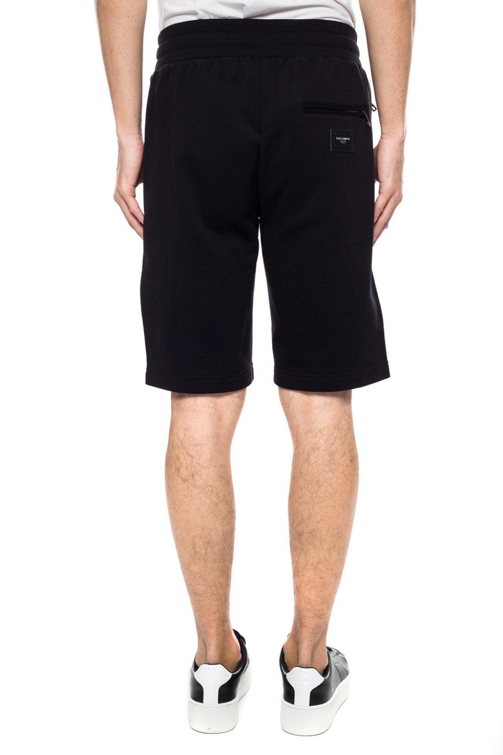 Dolce & Gabbana Loopback Cotton-jersey Shorts in Black for Men - Save