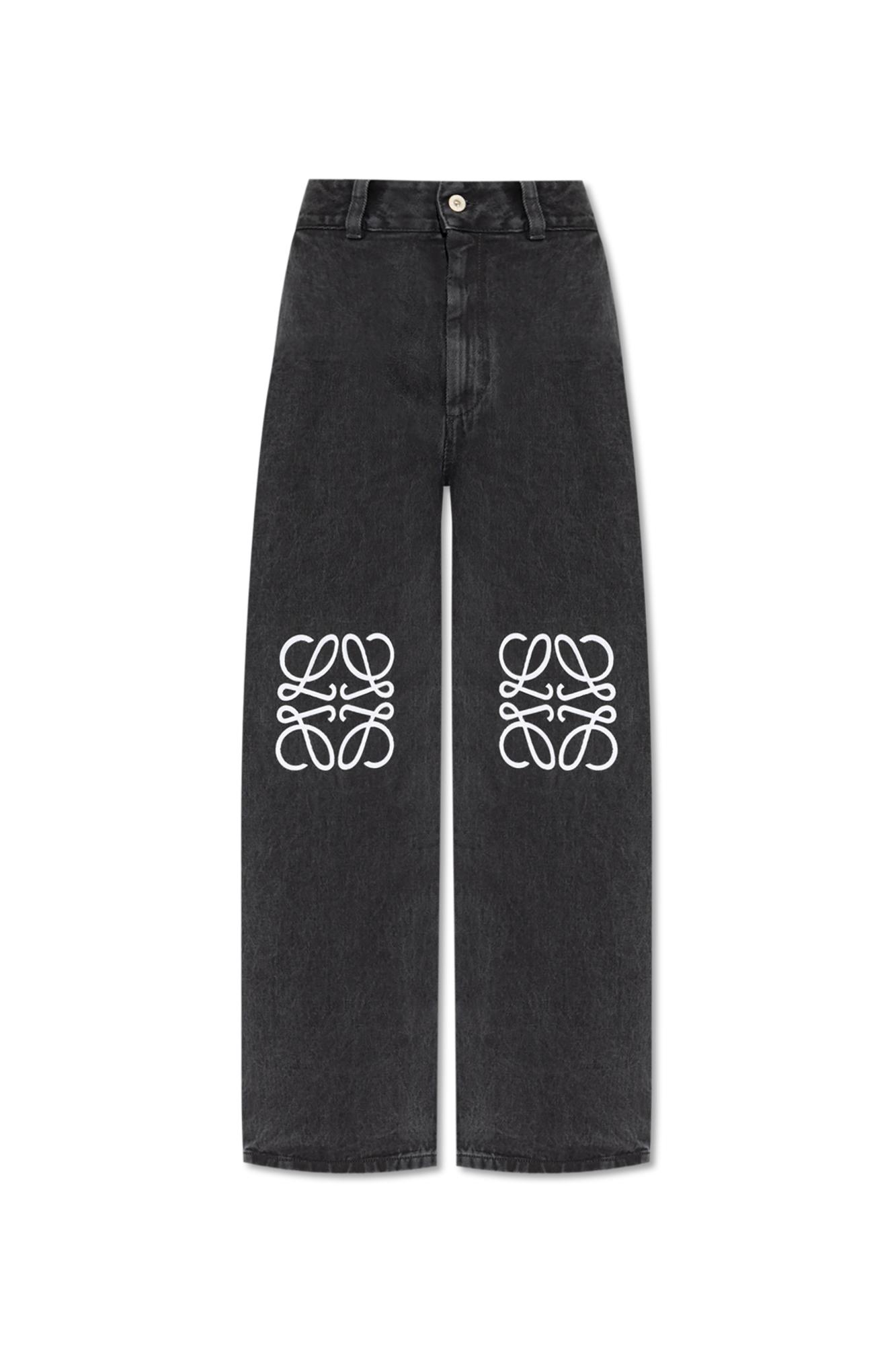 Loewe Straight Leg Jeans in Black | Lyst