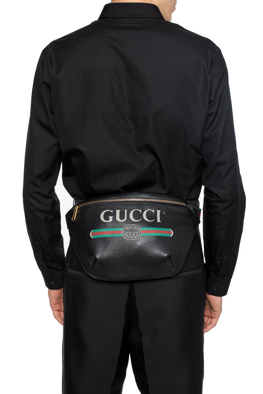 Gucci Print Belt Bag Vintage Logo Small White