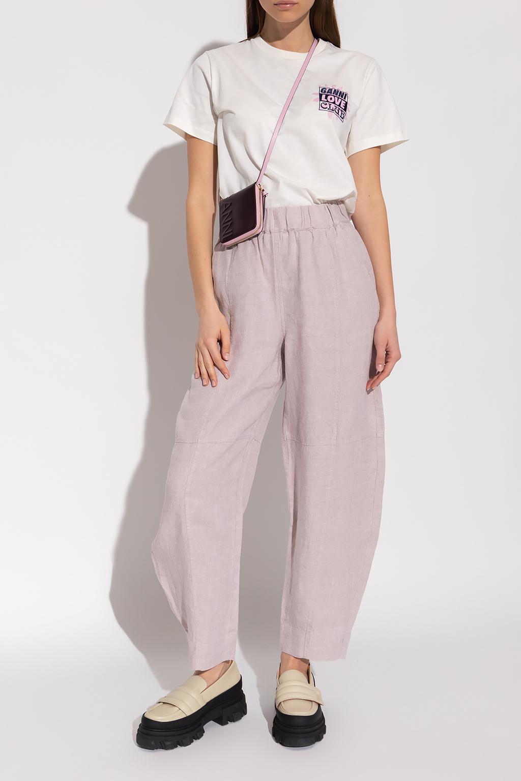 Ganni Trousers From Hemp in Purple | Lyst
