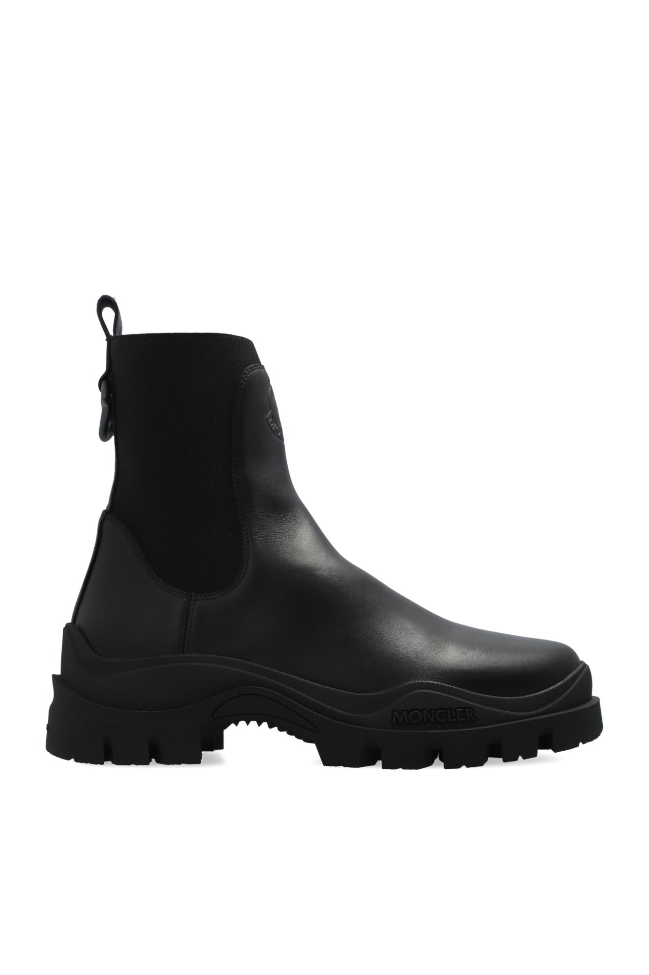 Moncler 'larue' Chelsea Boots In Leather in Black | Lyst
