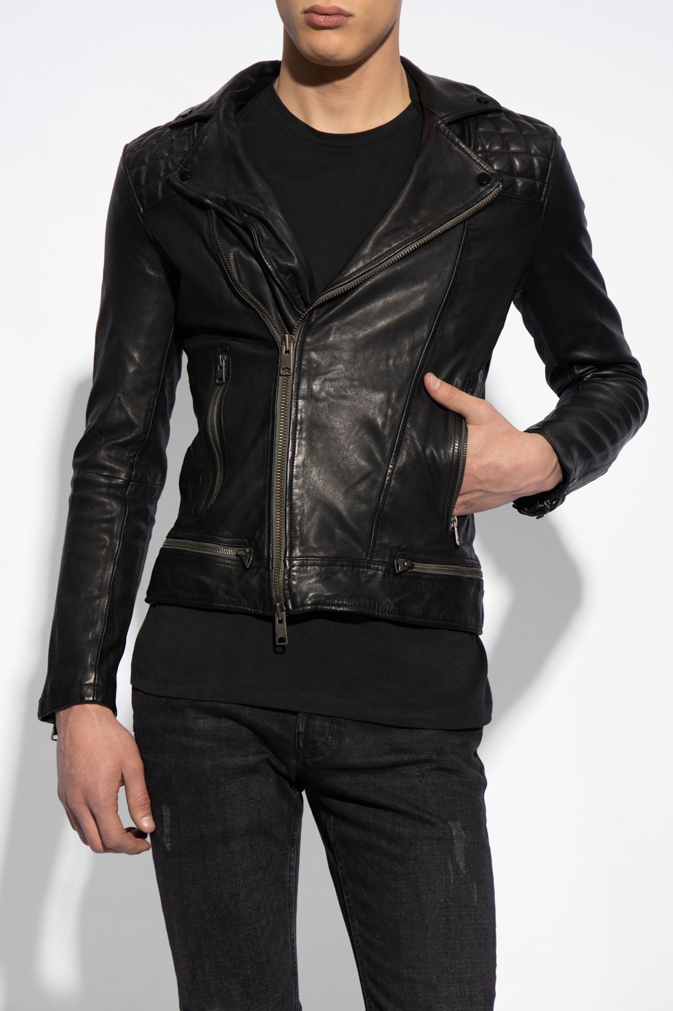 Saints Conroy Jacket Mens Allsaints Leather Jacket AllSaints