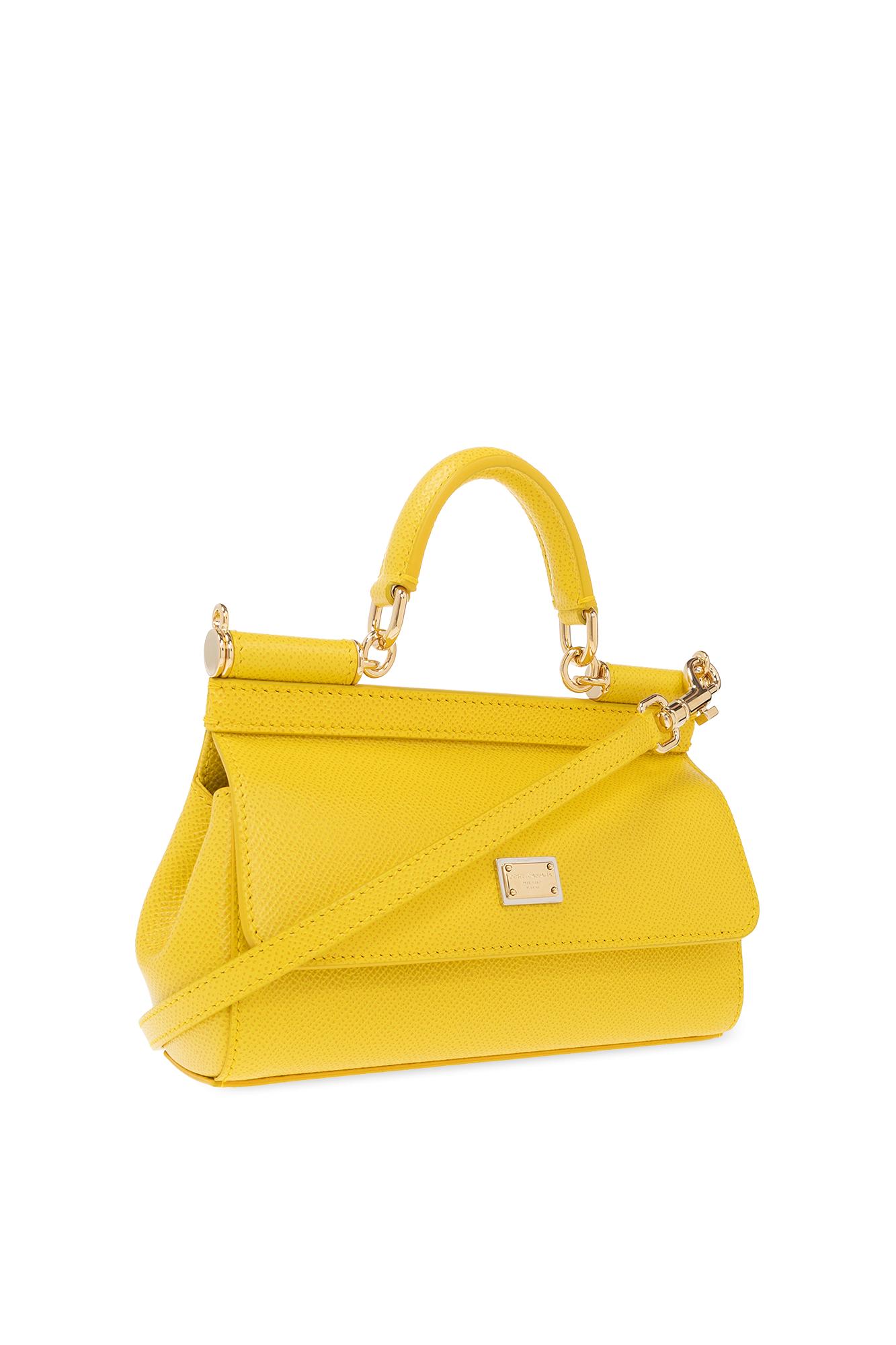 Dolce & Gabbana 'sicily Small' Shoulder Bag in Yellow