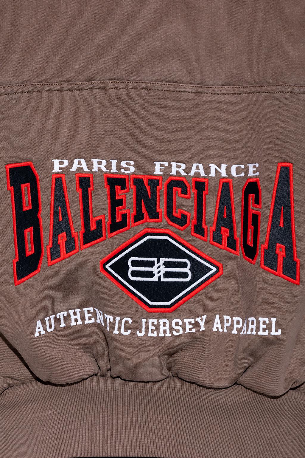 Balenciaga Oversize Hoodie in Brown | Lyst
