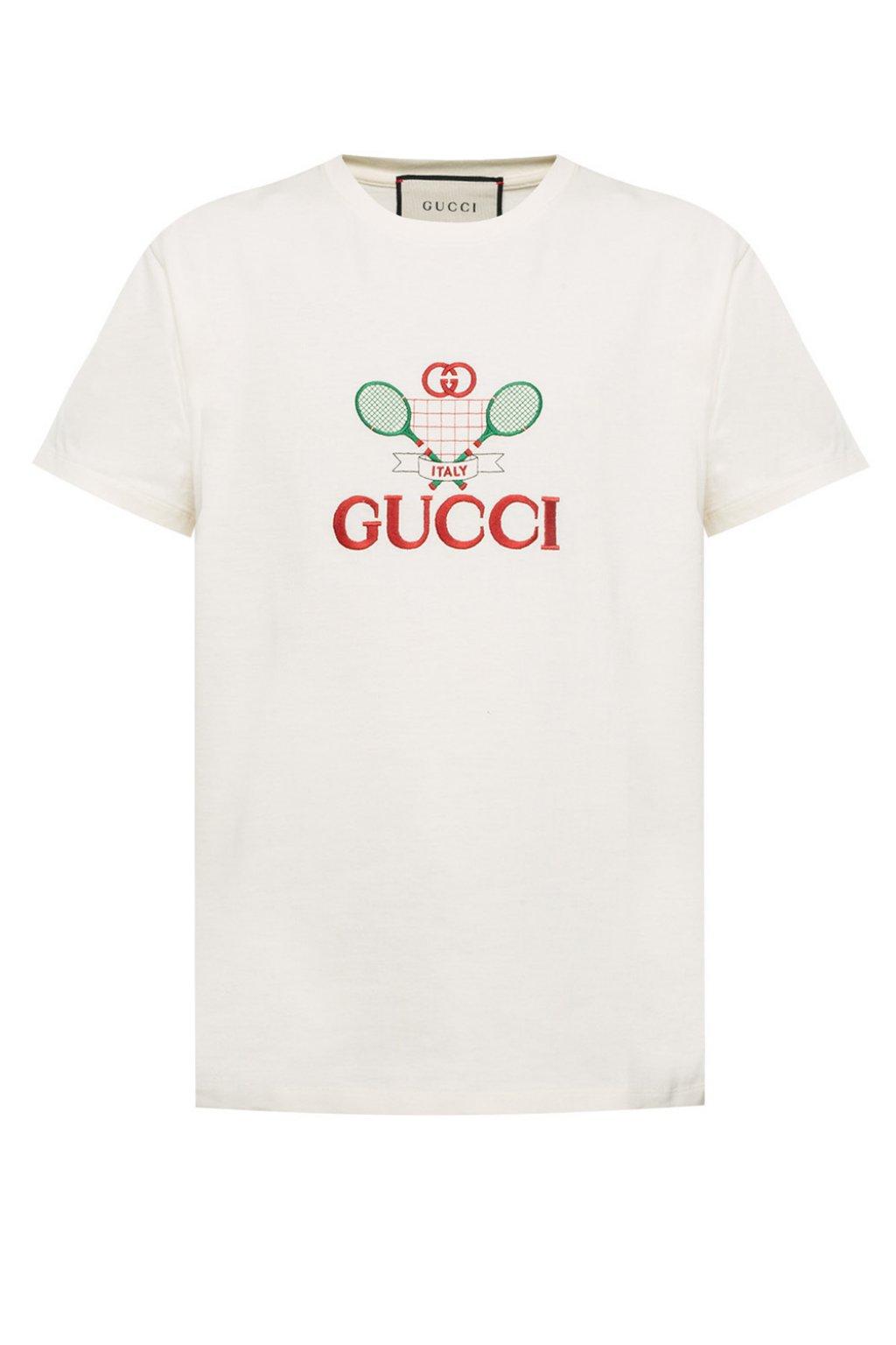 Gucci Oversize Tennis T-shirt in White for Men | Lyst