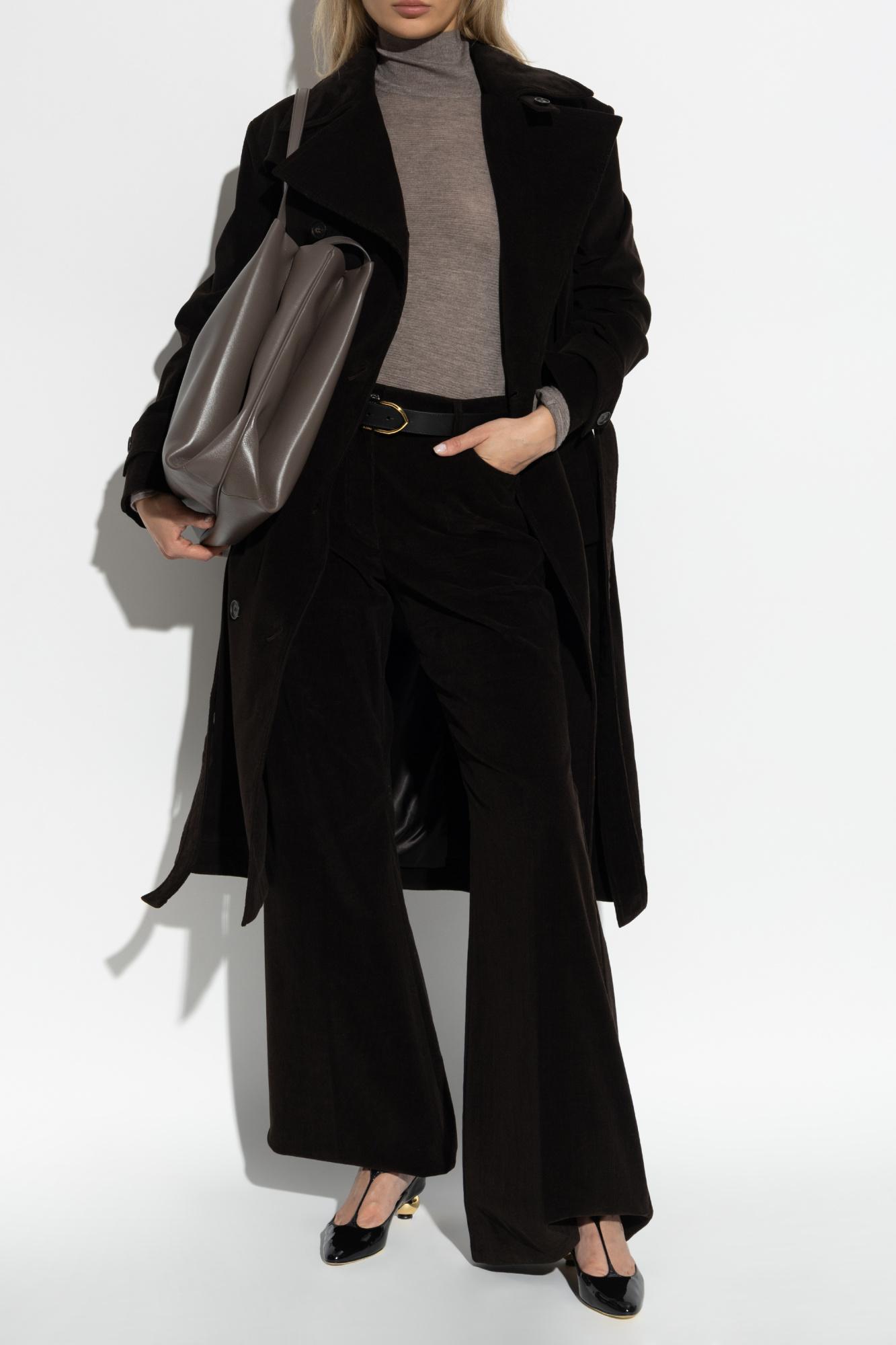 コート SALVATORE FERRAGAMO Olive Green Wool Blend Coat Ferragamo Coats for Women - Shop on FARFETCH
