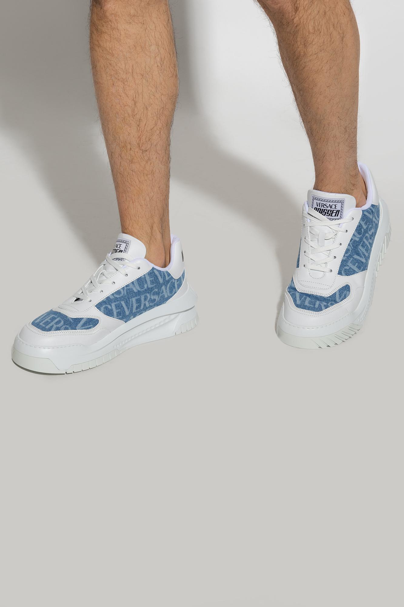 Versace White 'odissea' Sneakers in Blue Lyst UK