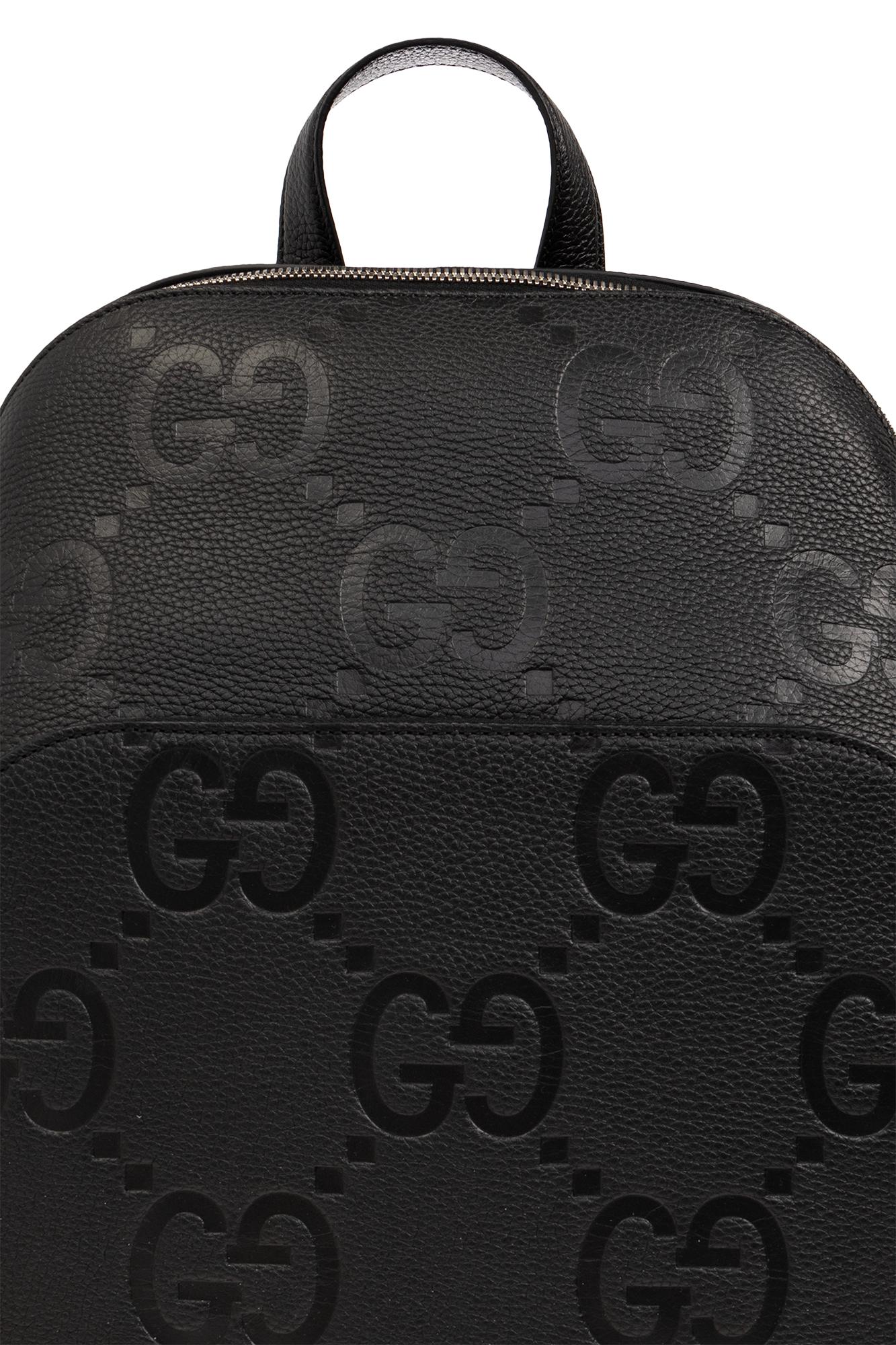 Gucci Monogrammed Backpack in Black for Men | Lyst