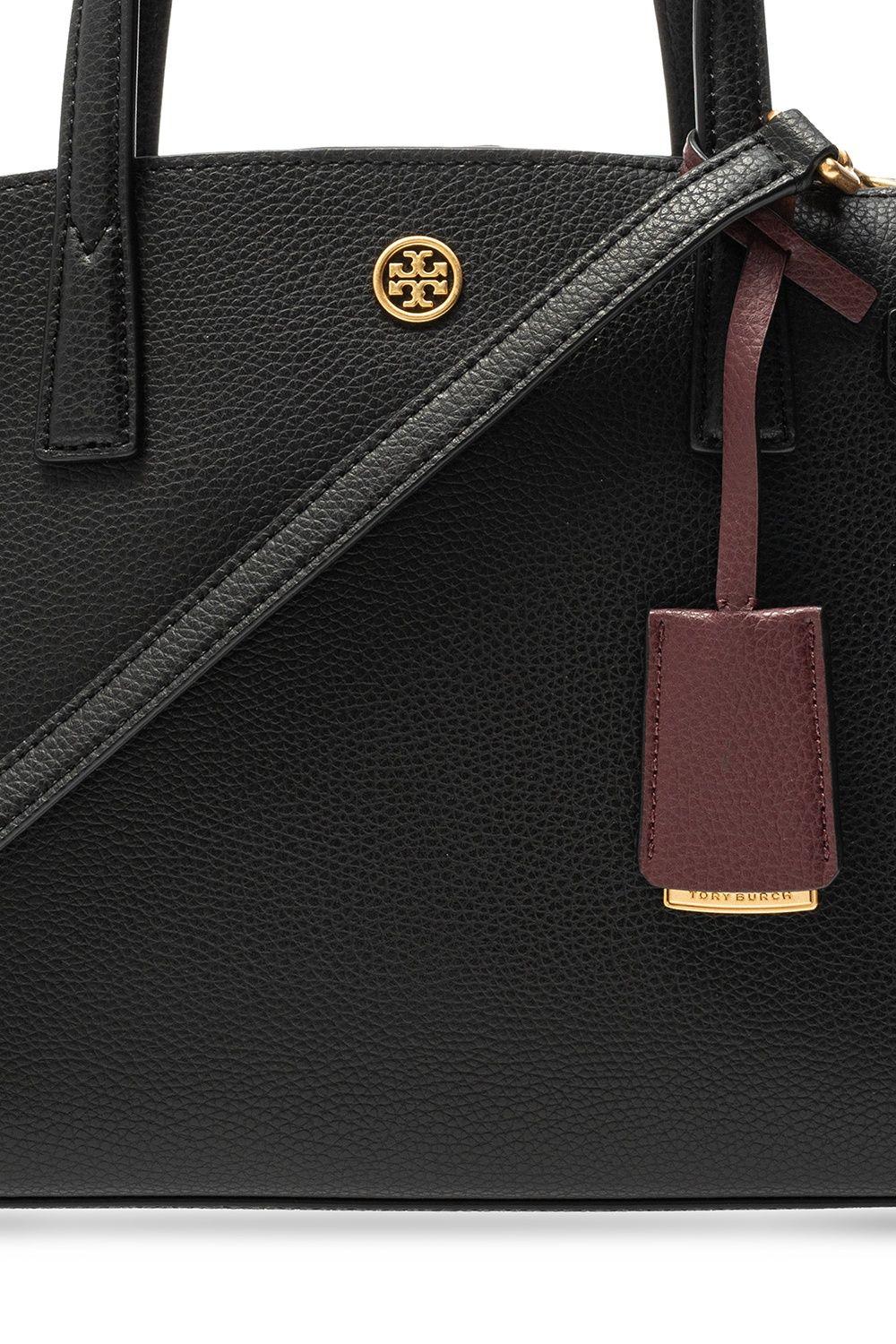 Tory Burch Walker Small Satchel in Black | Lyst Tory Burch Walker Small Satchel in Black | Lyst