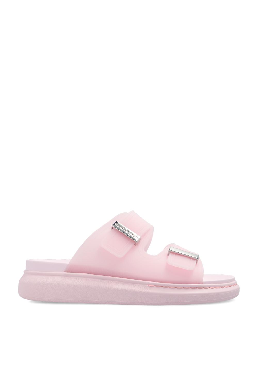 Alexander McQueen Rubber Slides in Pink | Lyst