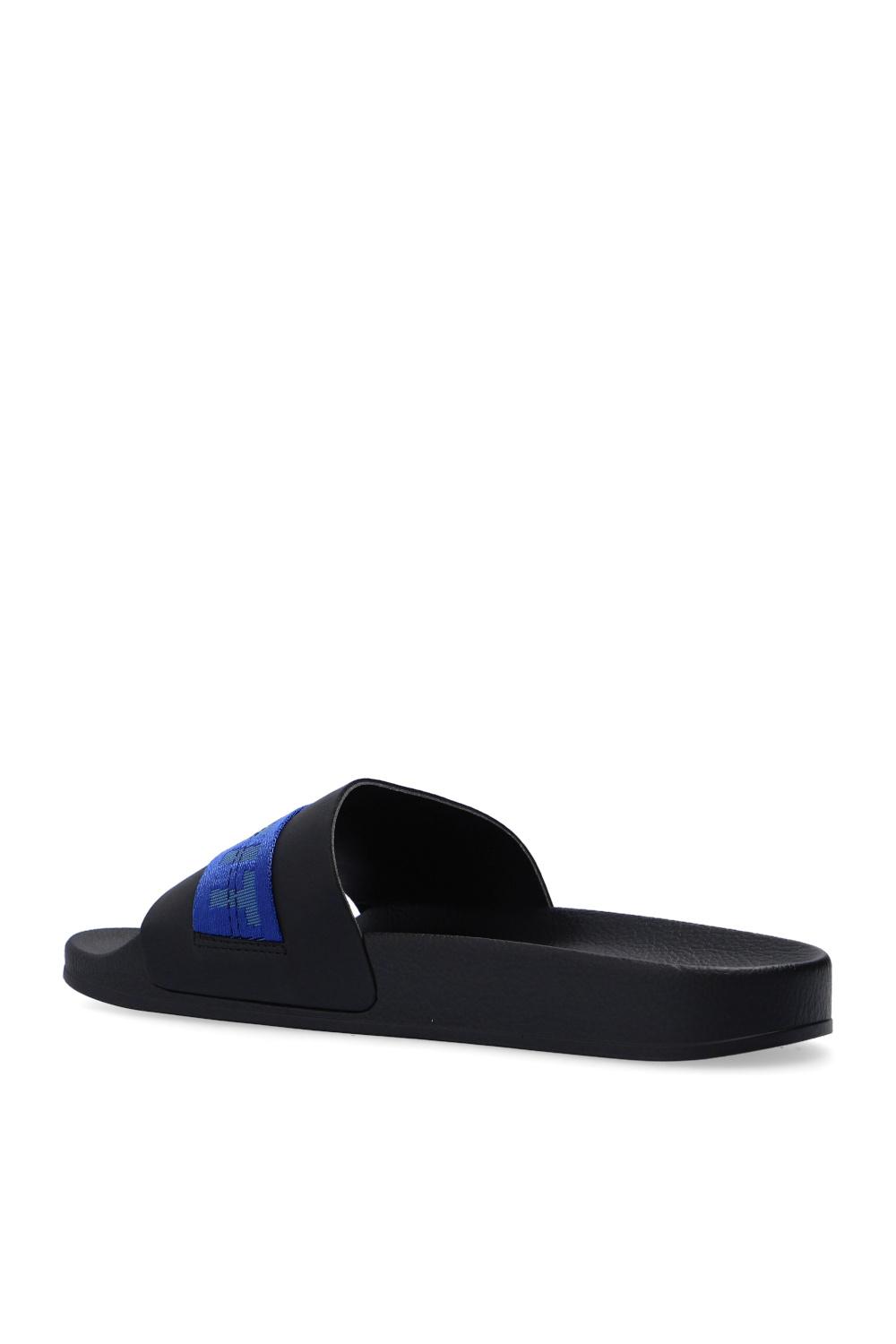 Off White c o Virgil Abloh Slides With Logo in Black for Men Lyst