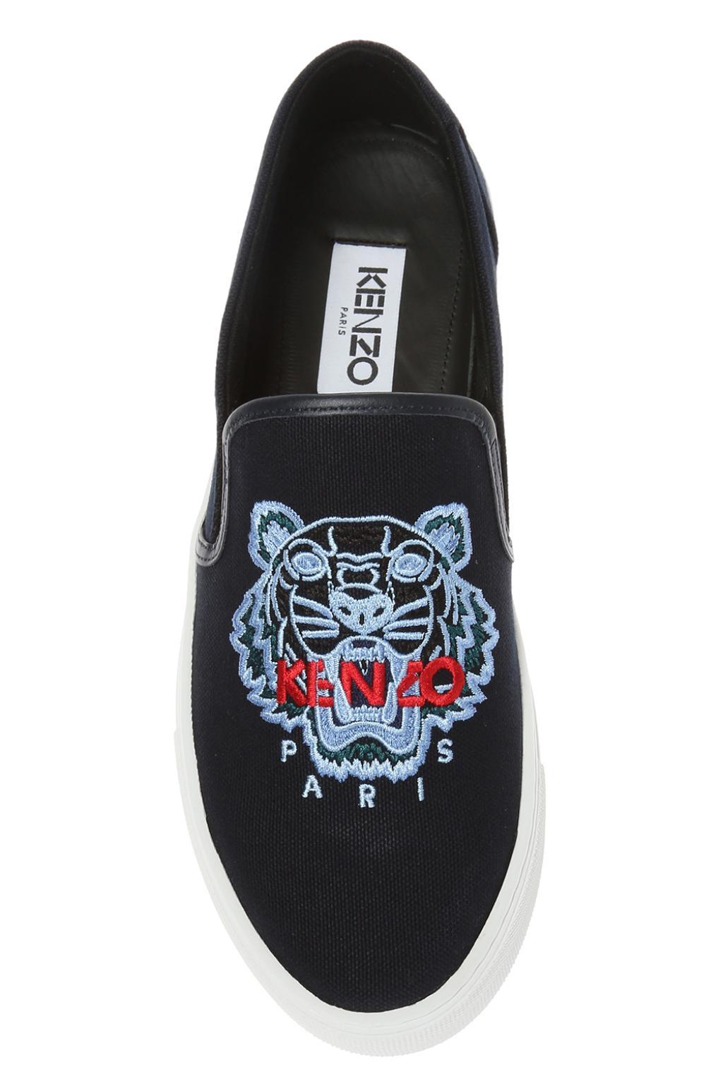 KENZO 'k-skate Tiger' Slip-on Sneakers in Blue for Men | Lyst