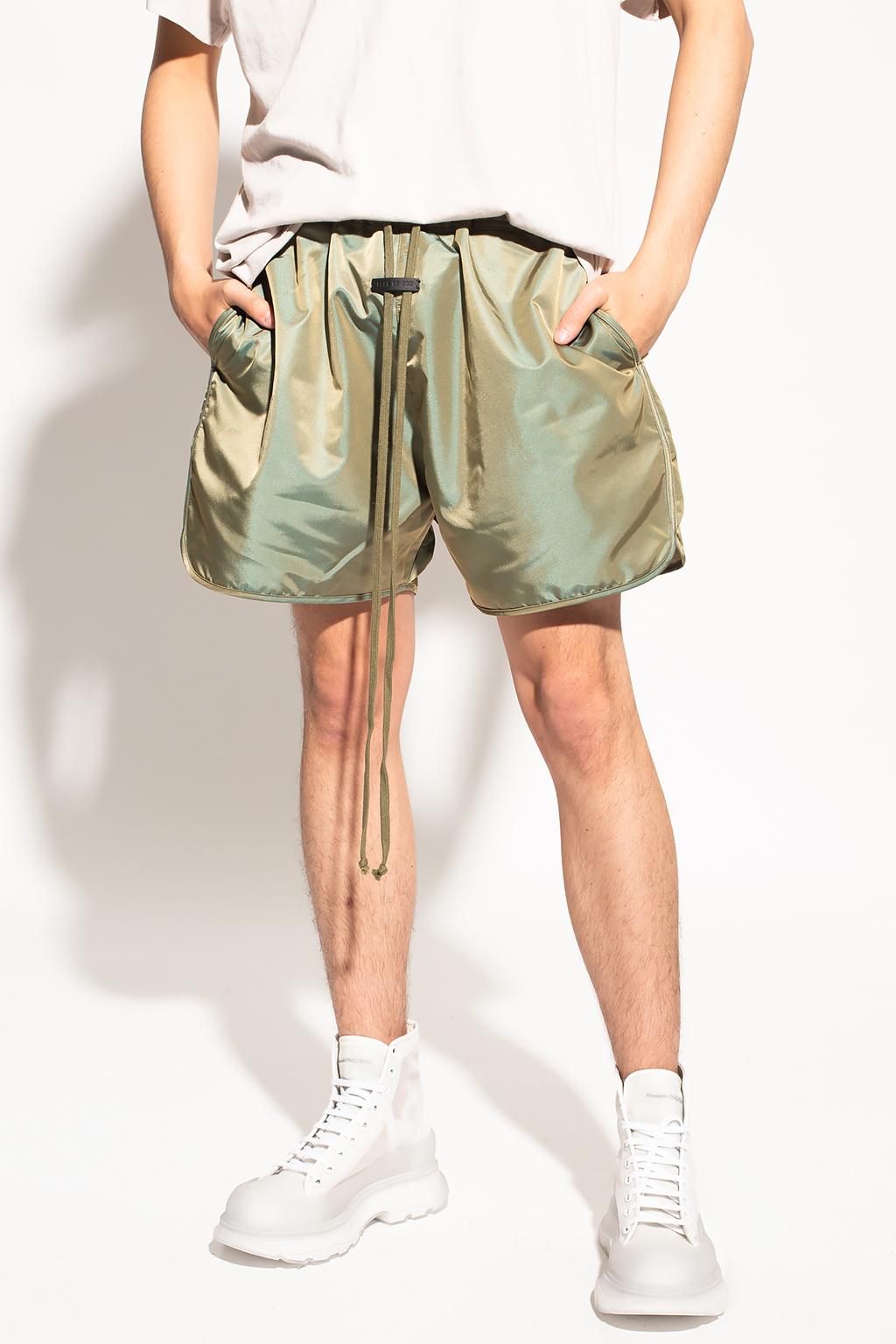 Fear Of God Swim Shorts With Logo in Green for Men | Lyst