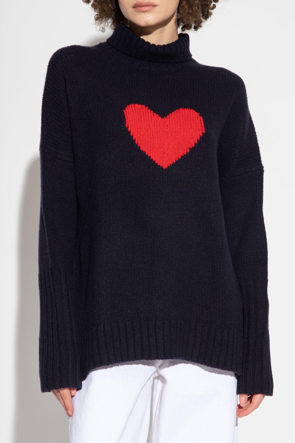 Zadig & Voltaire Alma Heart Sweater in Blue | Lyst