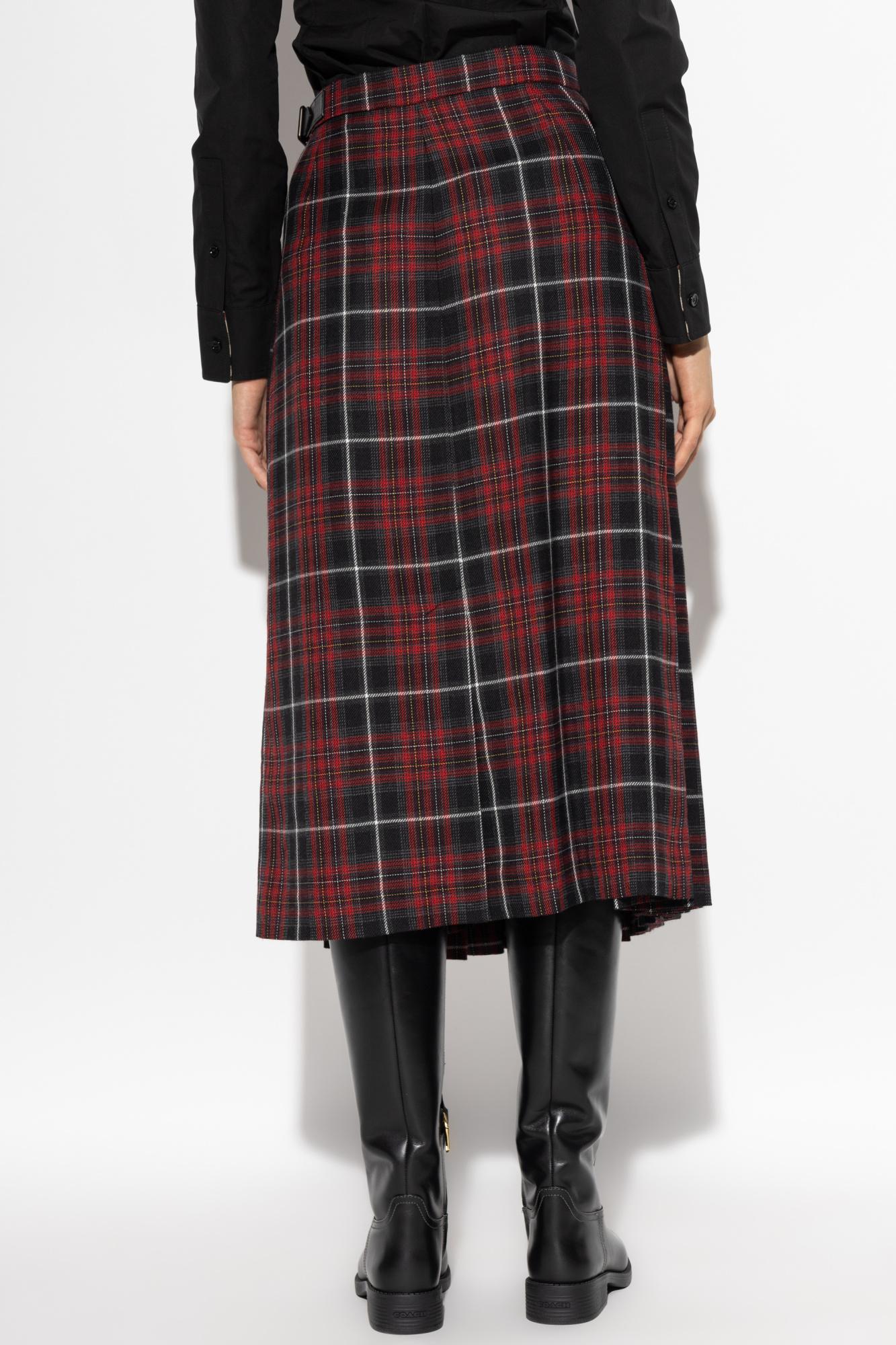Burberry Plaid Pattern Skirt in Purple Lyst UK