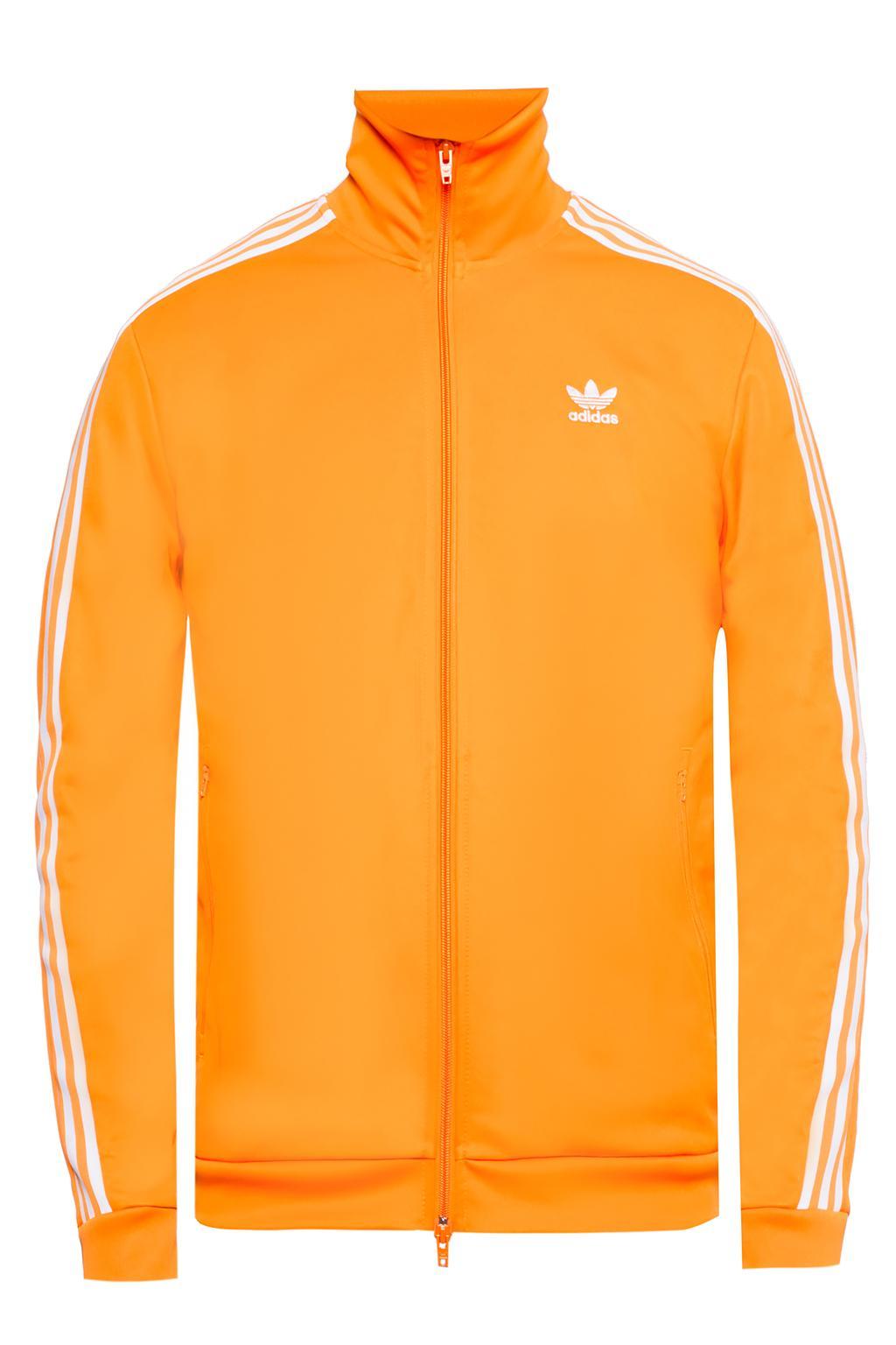adidas Originals Raised Collar Sweatshirt in Orange for Men - Lyst