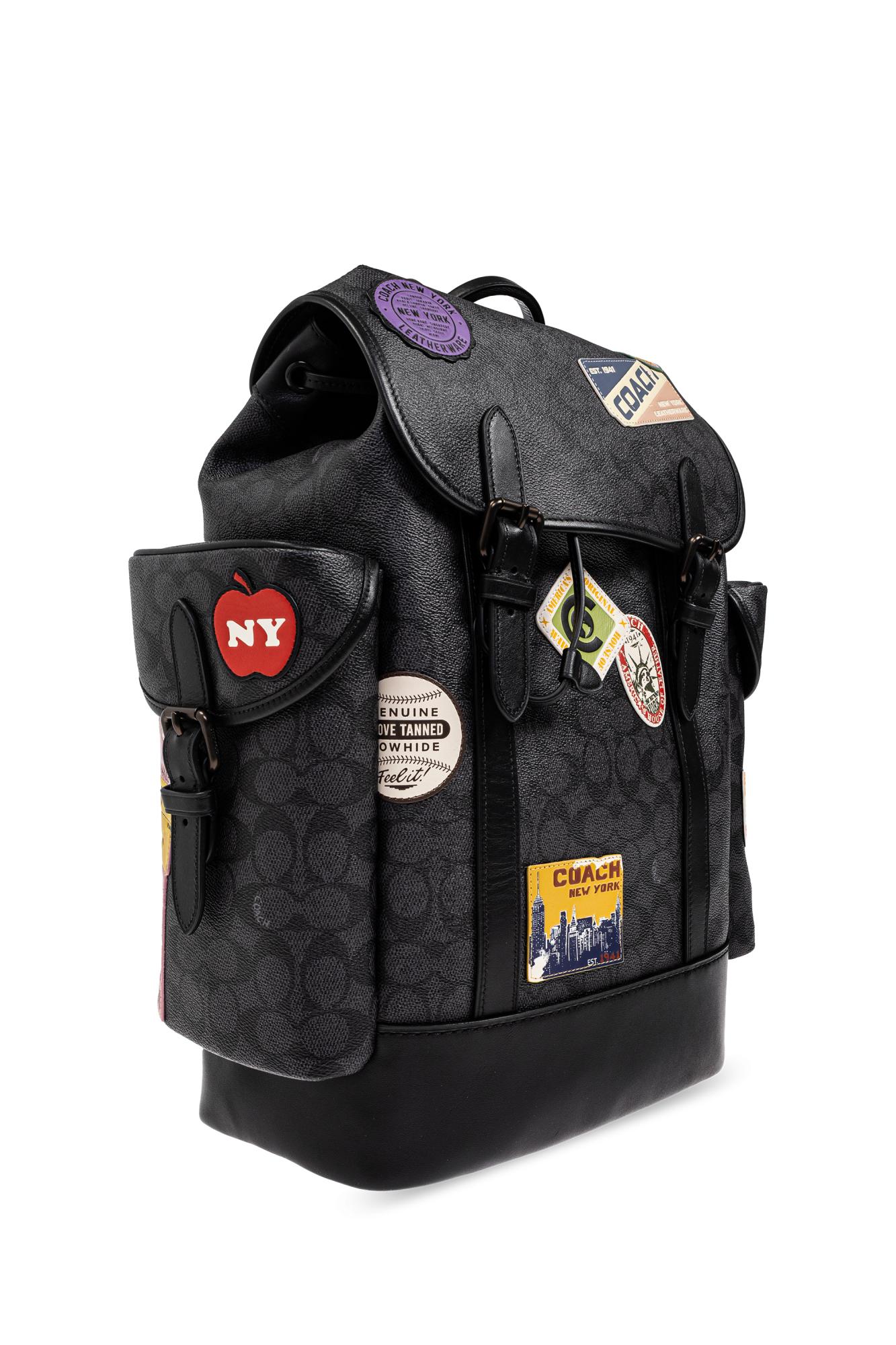 COACH Backpack With Colorful Patches in Black for Men | Lyst