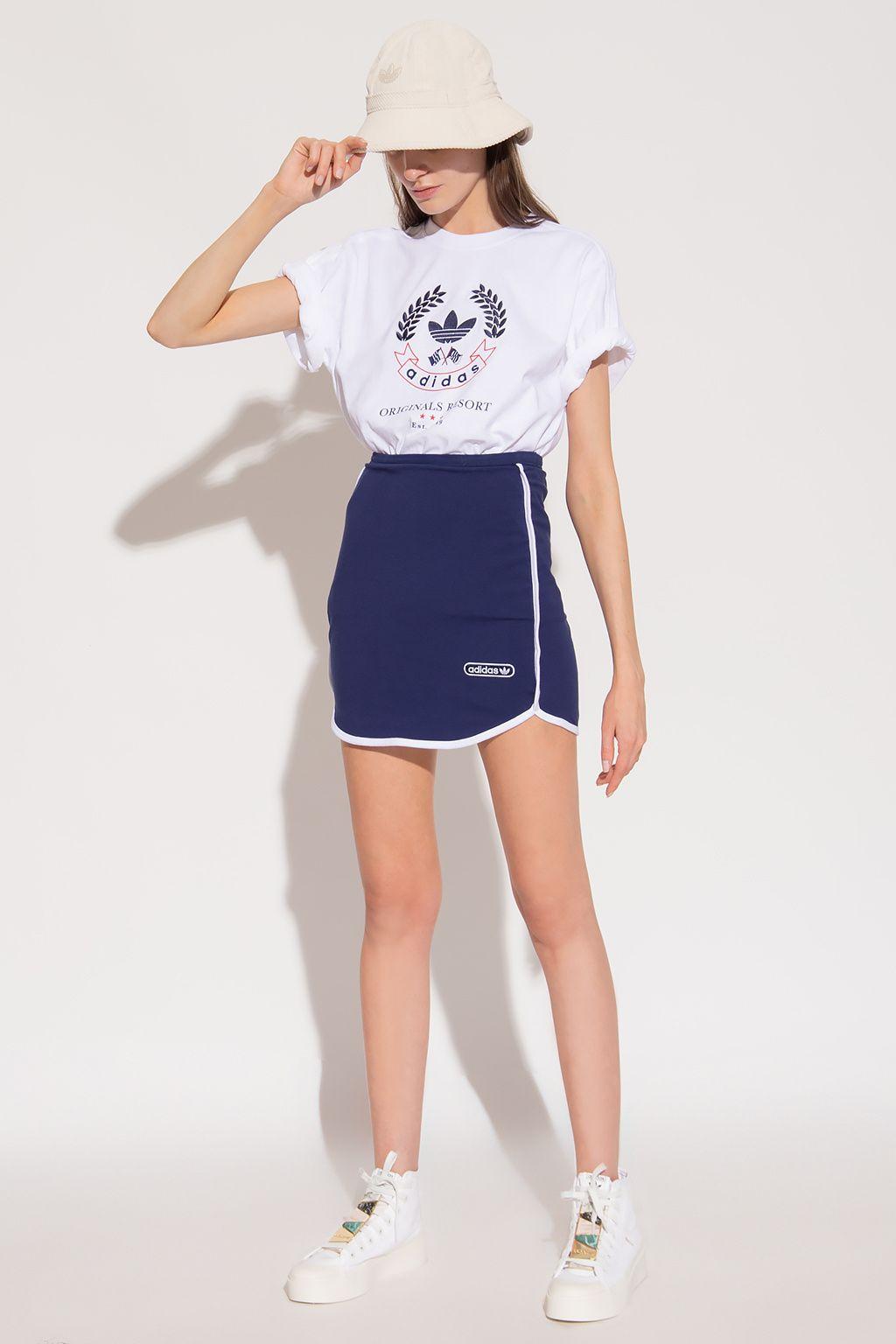 adidas Originals Skirt With Logo in Blue | Lyst