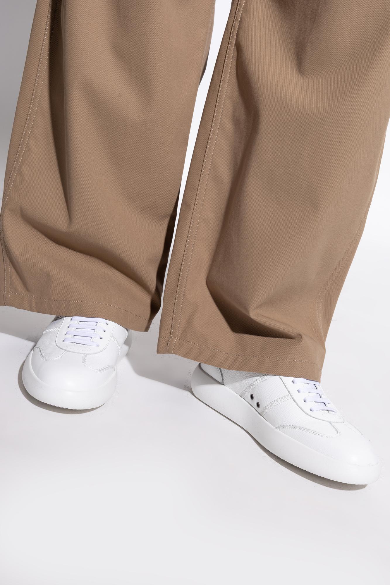スニーカー BRIONI Men Sneakers QHLW0LPA701 9090 White Men's white nappa leather running shoe | Corneliani