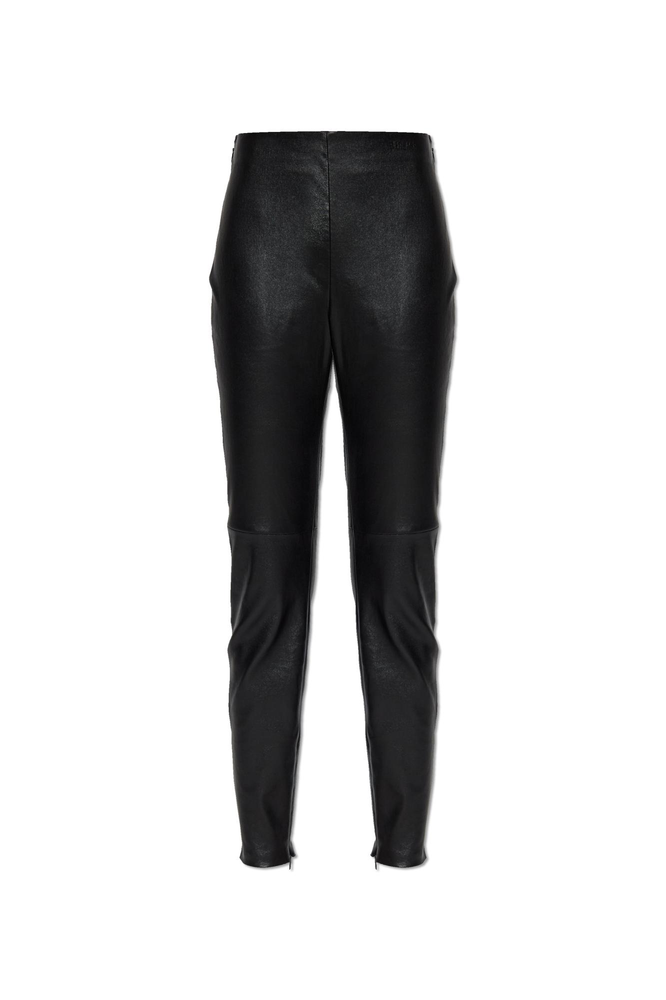 〈 VERSACE 〉faux leather straight pants VERSACE 〉faux leather straight pants VERSACE Leather
