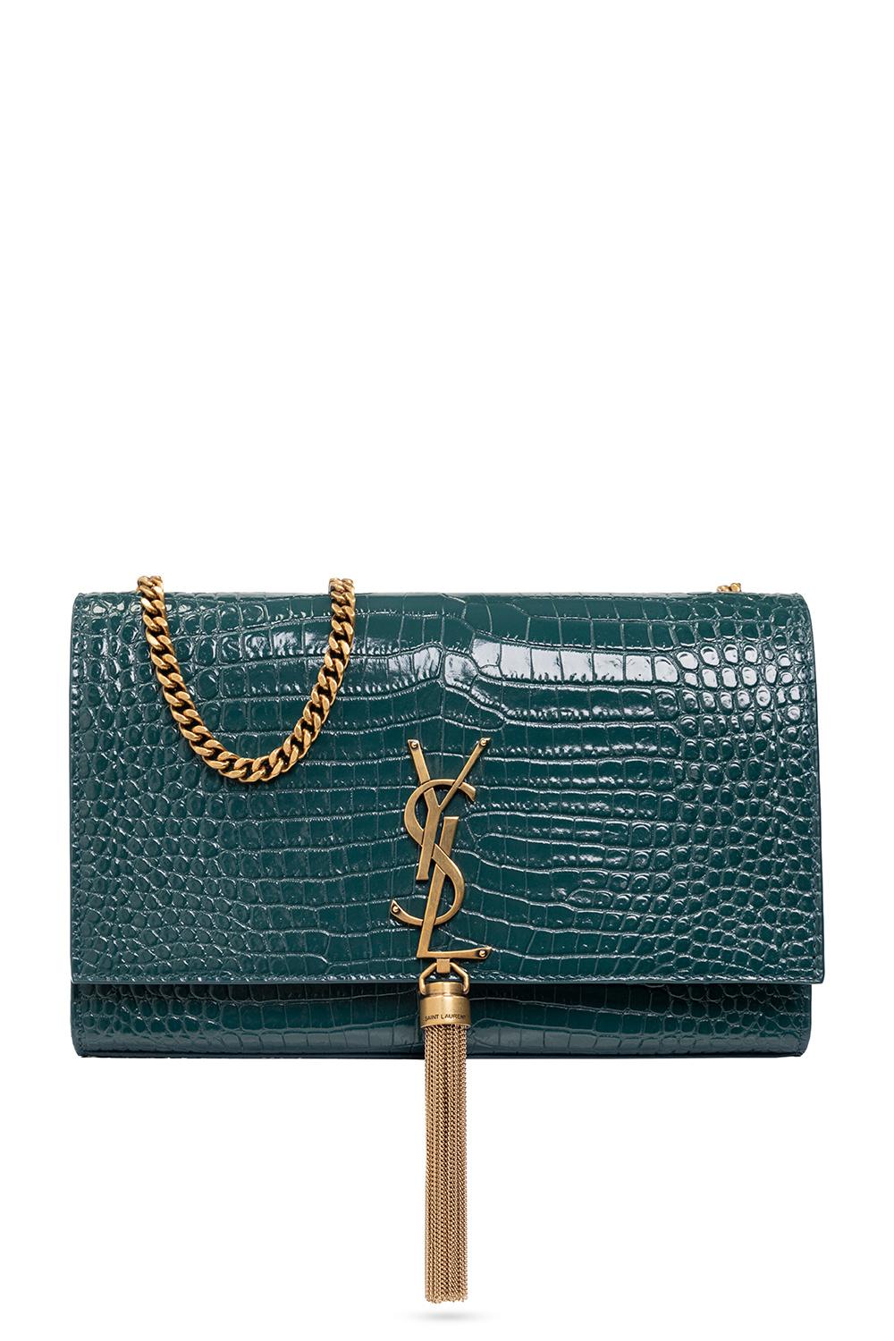 YVES SAINT LAURENT Kate Medium Leather Crossbody Bag Green