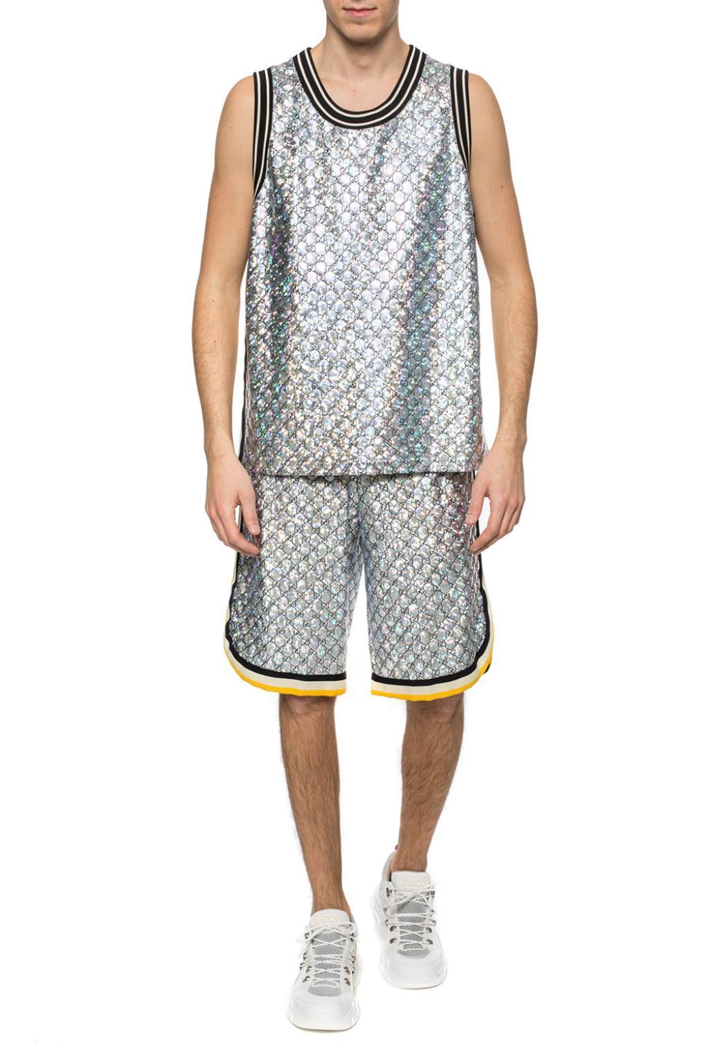Gucci Logo Shorts in Metallic for Men | Lyst