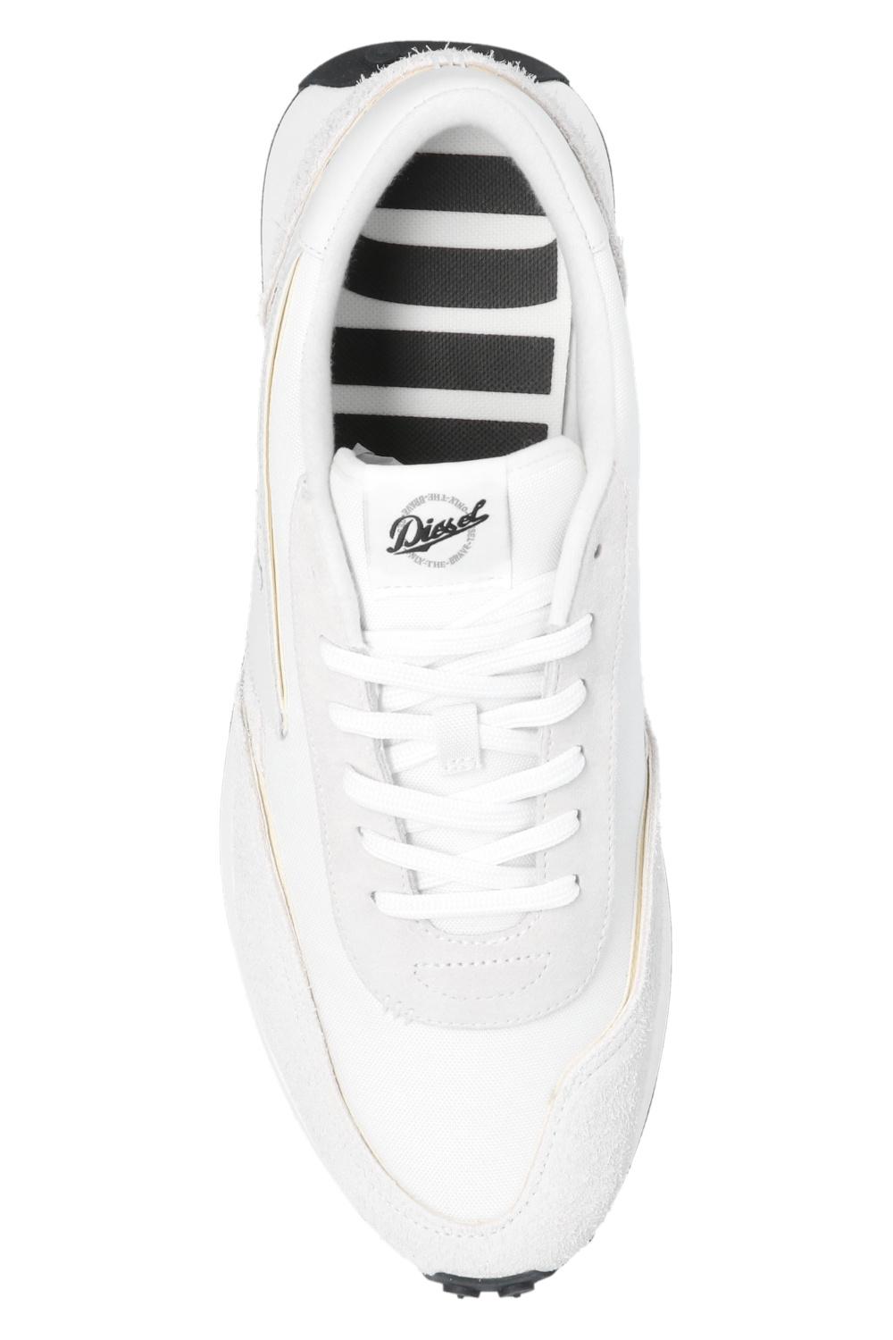 DIESEL Leather 's-racer Lc' Sneakers in White for Men | Lyst