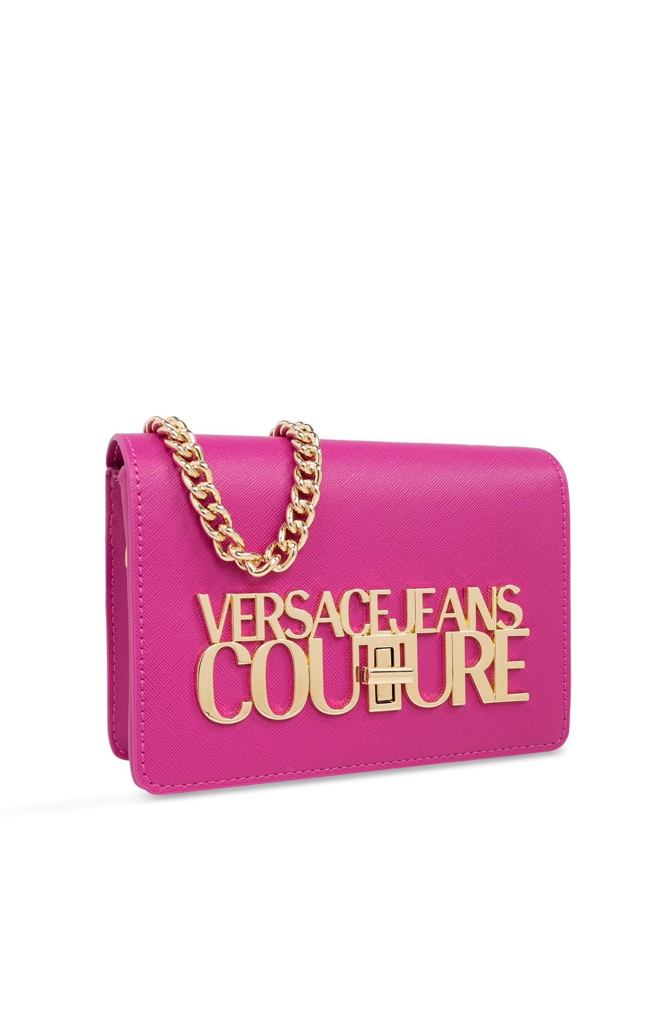 Versace Jeans logo-plaque Crossbody Bag Pink