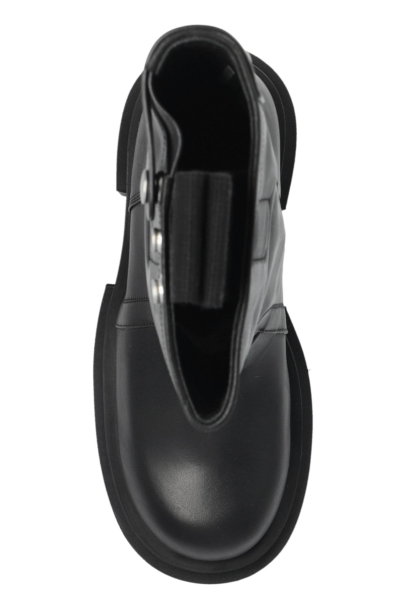 Rick Owens Leather Boots Pull On Bogun in Black | Lyst
