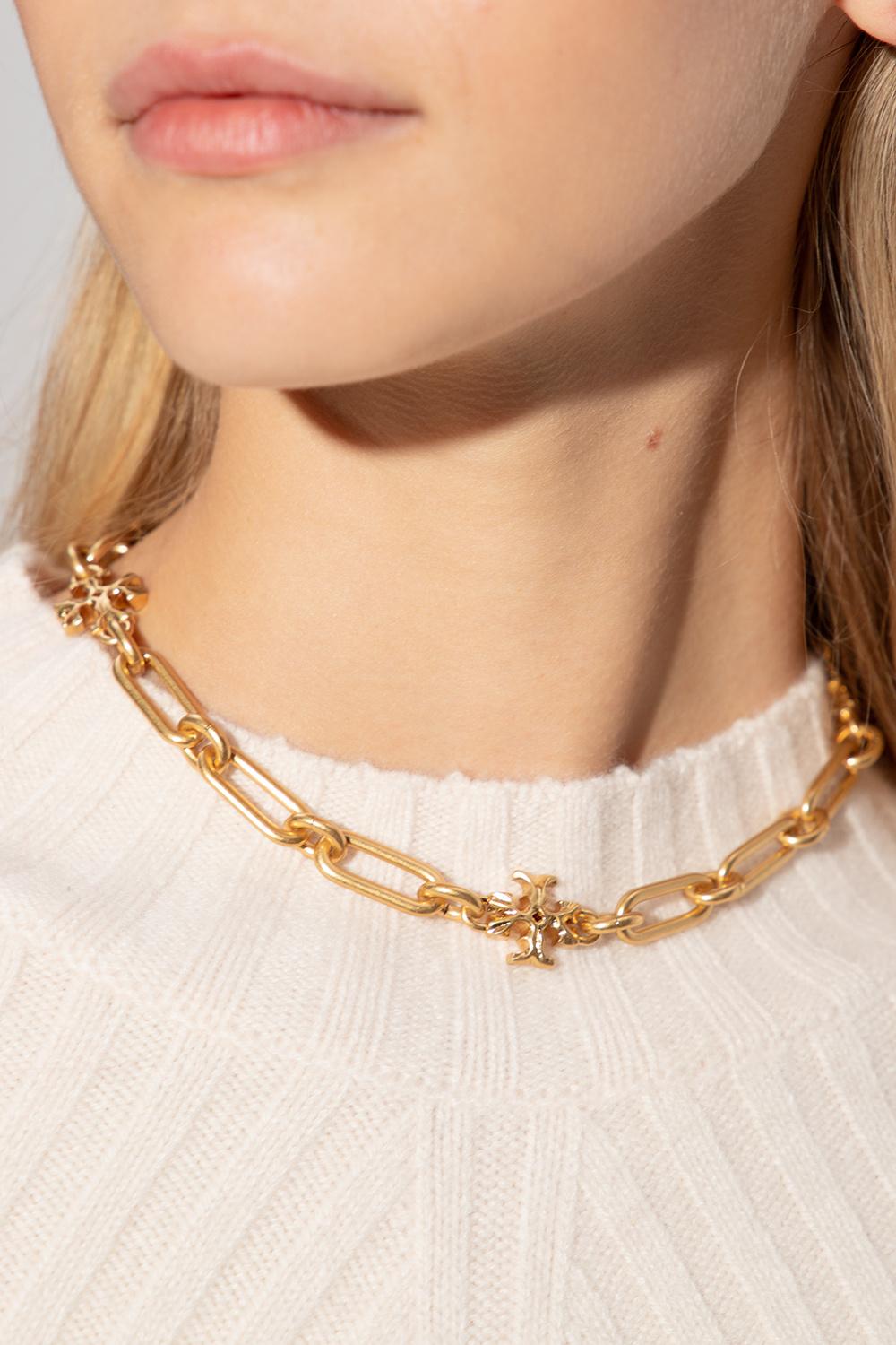 Tory Burch Roxanne Chain Short Necklace in Metallic | Lyst UK