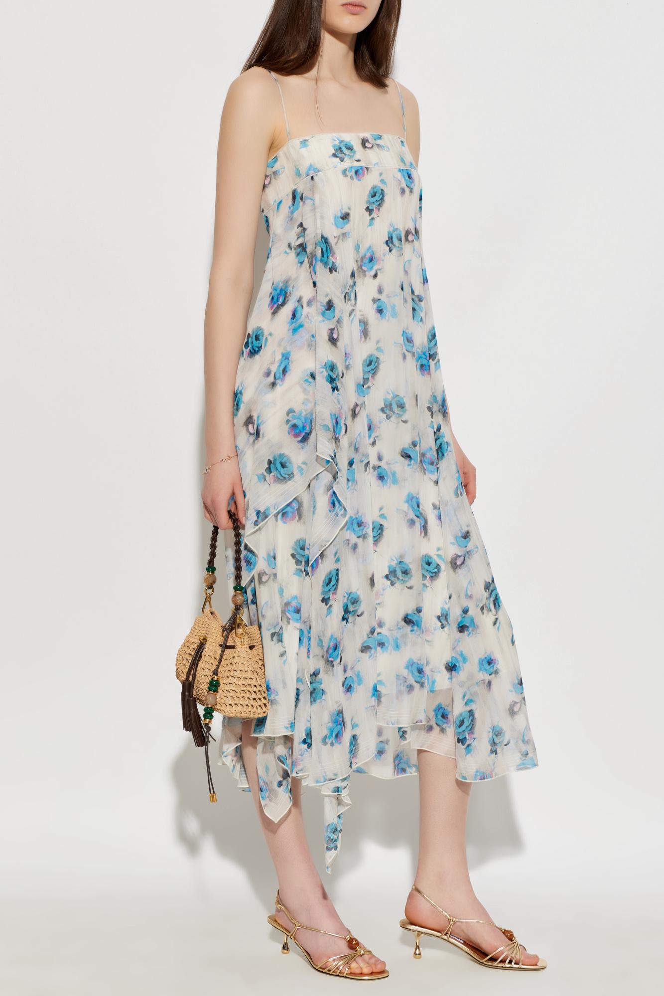 tory burch dress blue Tory Burch Women's Balloon Sleeve Tunic Dress