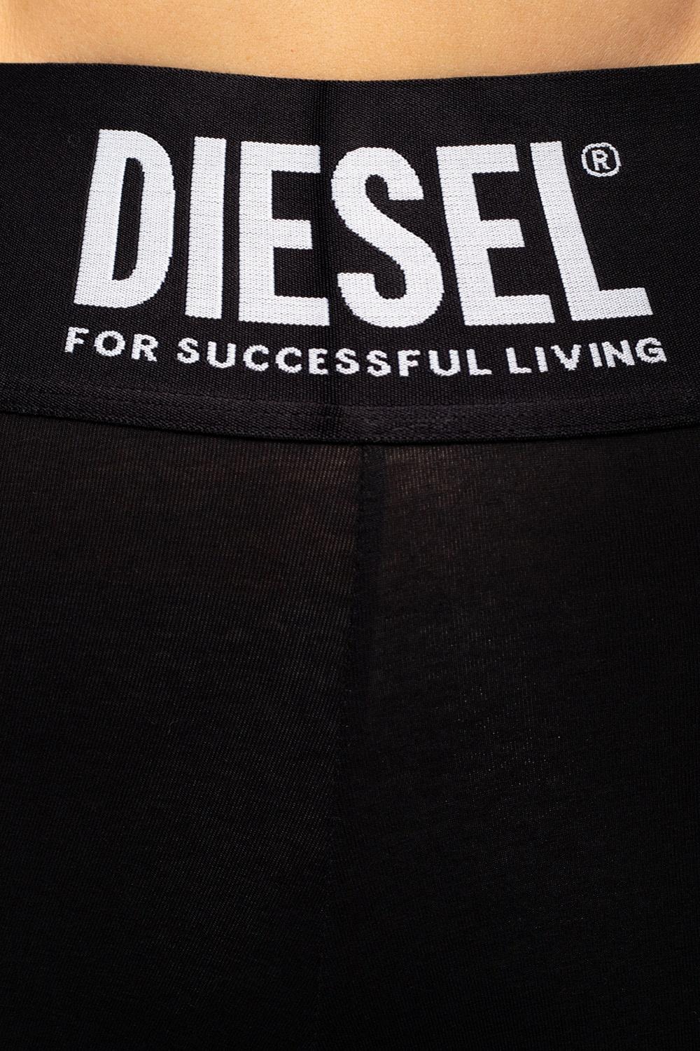 【関税&送料込】Diesel Leggings Con Logo DIESEL Leggings With Logo in Black | Lyst