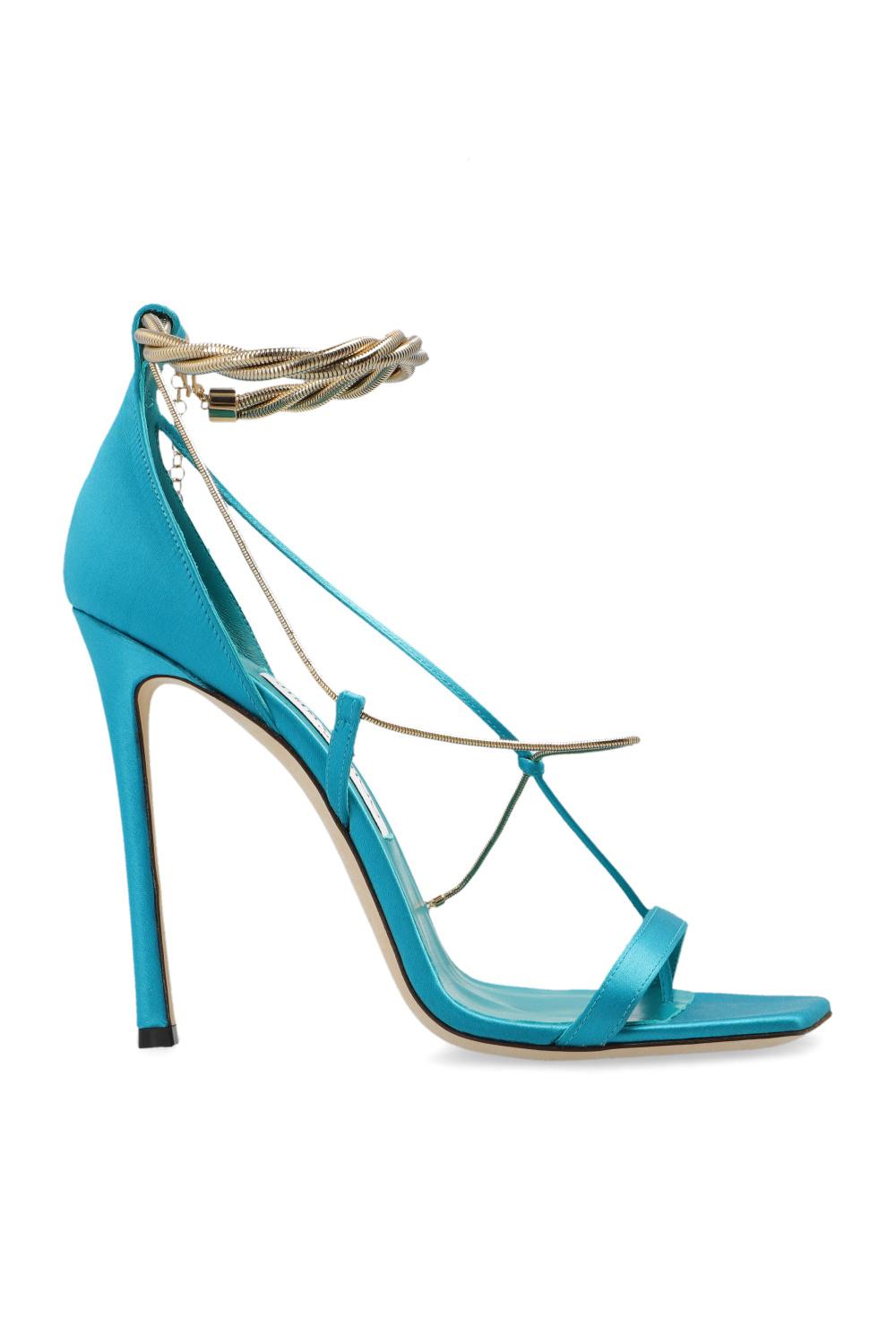 Jimmy Choo 'oriana' Heeled Sandals in Blue | Lyst