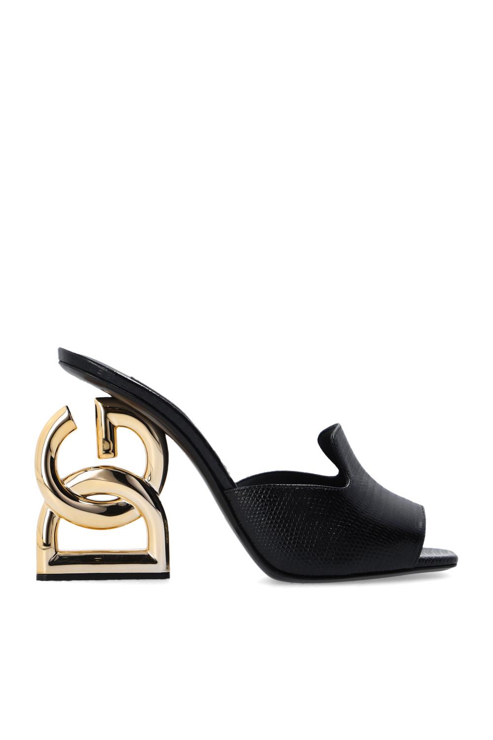 【送料&関税込】Dolce & Gabbana Dg Pop Heel Mules Dolce & Gabbana Heeled Mules in Black | Lyst Canada