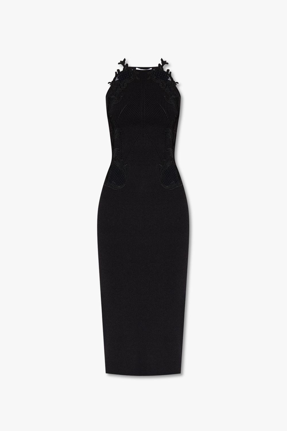 Self-Portrait Openwork Dress in Black | Lyst