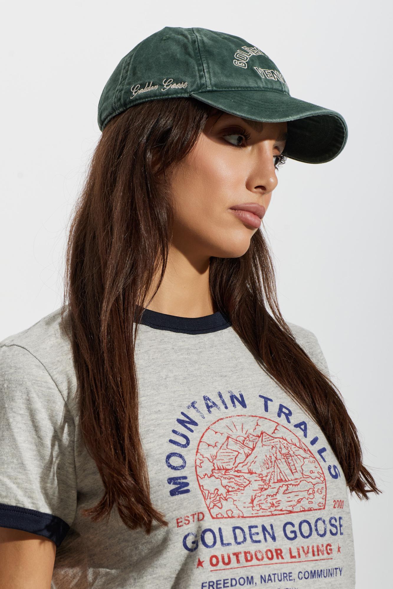  Bicolor Cotton Cap (Baseball Women\'s Hat) Golden Goose Womens Bicolor Cotton Cap (baseball Hat) ab 200  main image 3