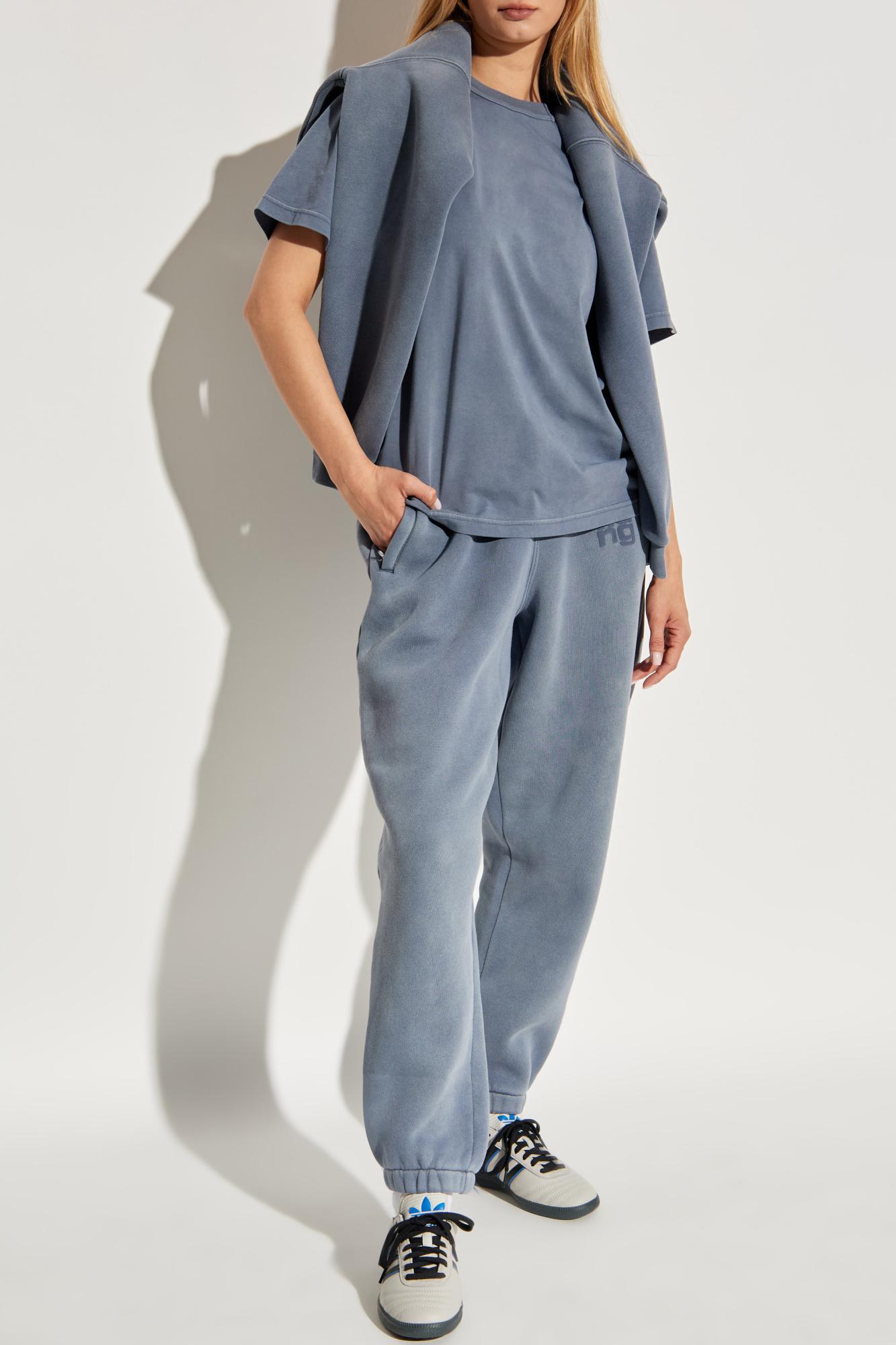 フィットネスボトムス T BY ALEXANDER WANG Women Training Pants 4CC3244403 402D BLU T BY ALEXANDER WANG - Women Graphic Articulated Leg