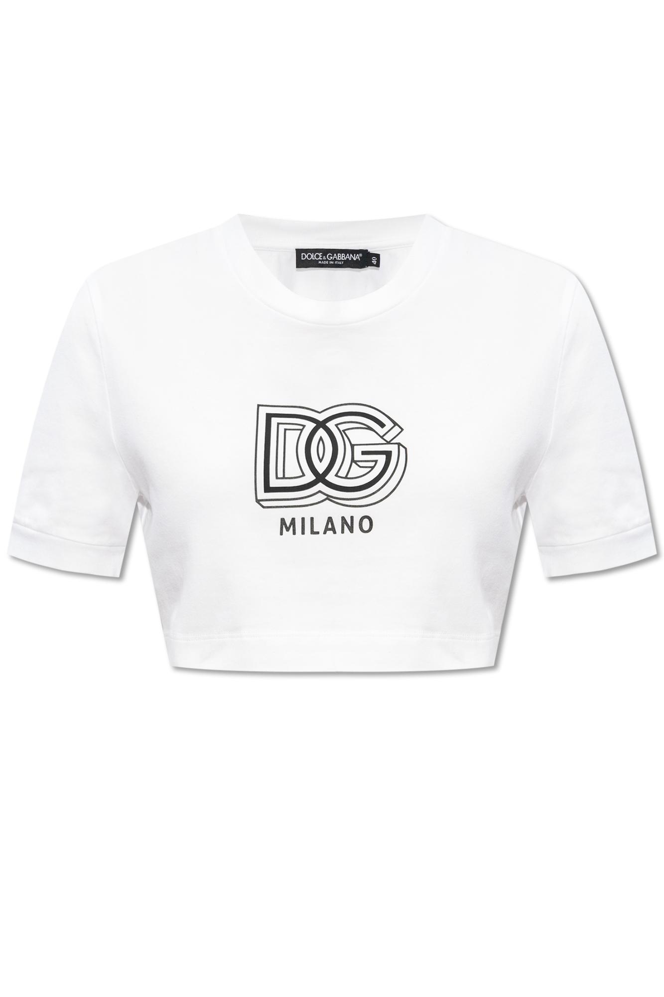 Black Crop top with logo Dolce & Gabbana - Vitkac Canada
