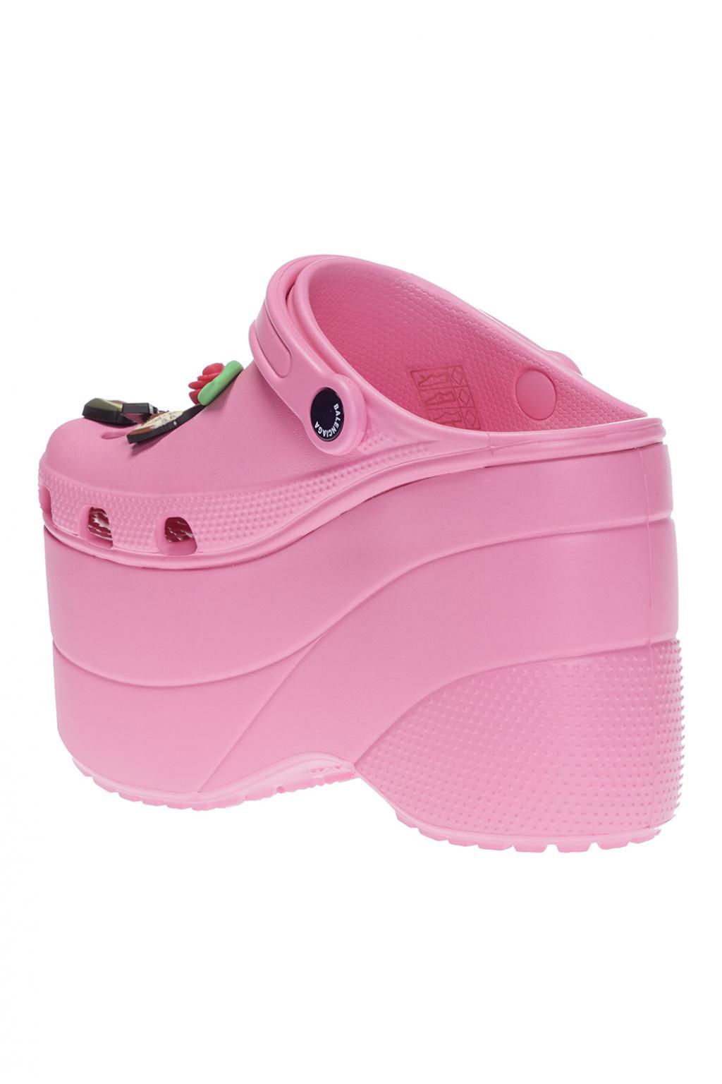pink balenciaga crocs