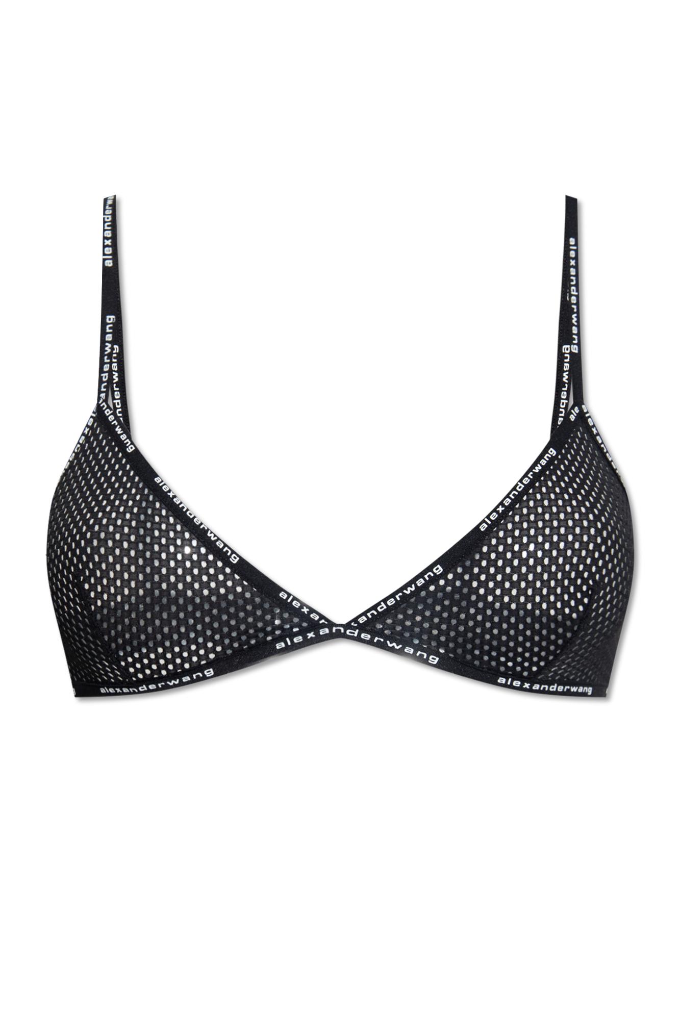 ALEXANDER WANG EXCLUSIVE LOGO ELASTIC BRA BLACK, Women's Fashion, Tops,  Others Tops on Carousell