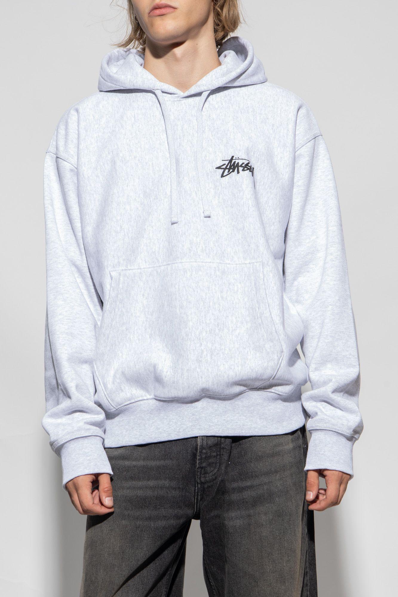 Stussy Hoodie With Logo in White | Lyst