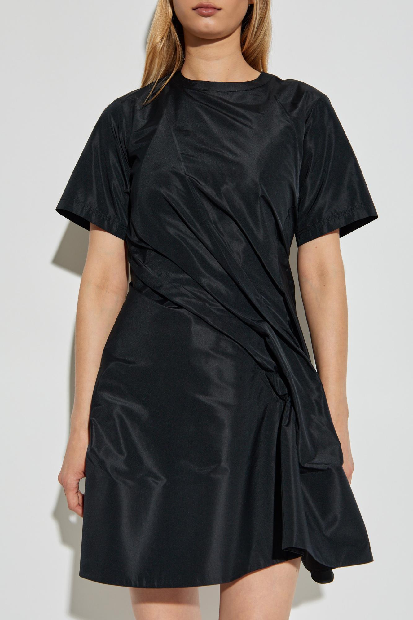 【送料&関税込】Loewe Black Satin Mini Dress Loewe Black Satin Mini Dress | italist