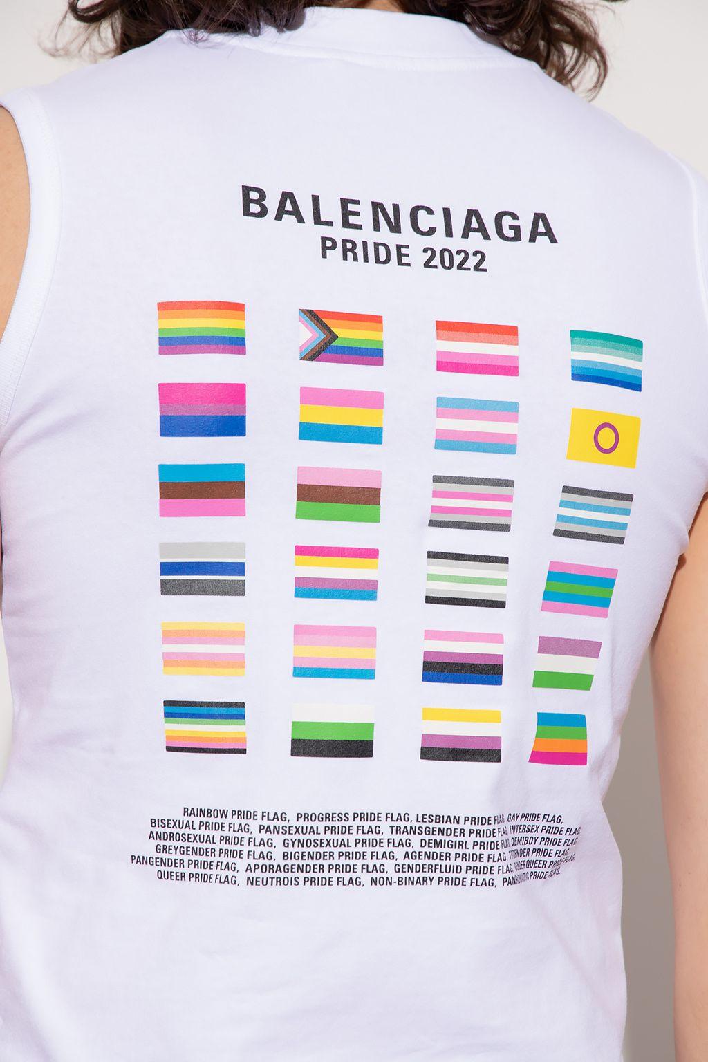 Balenciaga 'pride 2022' Sleeveless T-shirt in White for | Lyst