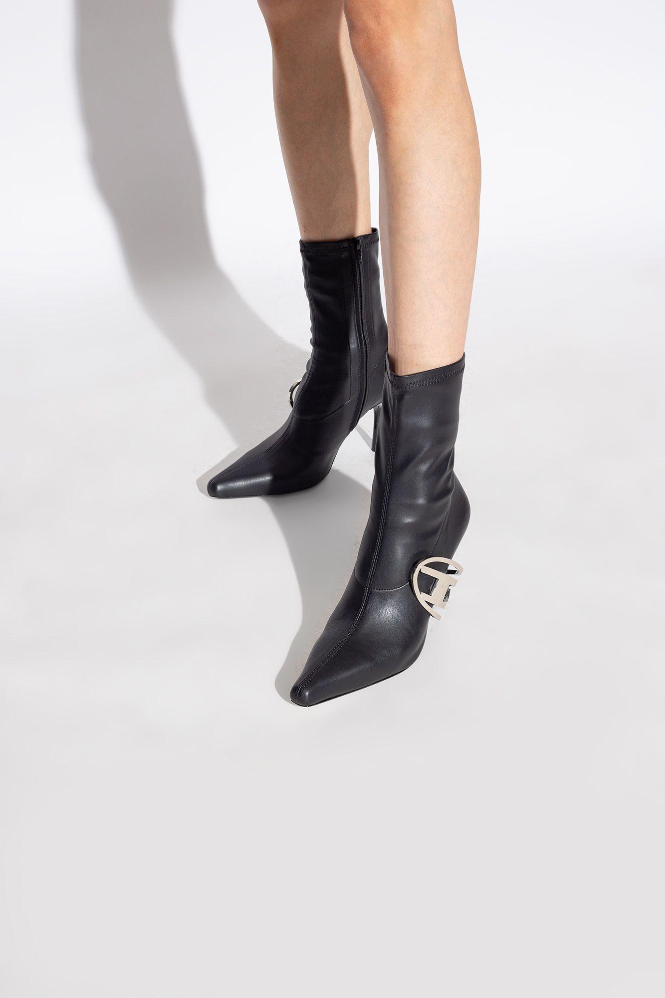 DIESEL D-ECLIPSE BT ロゴ ショートブーツ Women's D-Eclipse BT - Stiletto boots with oval D plaque