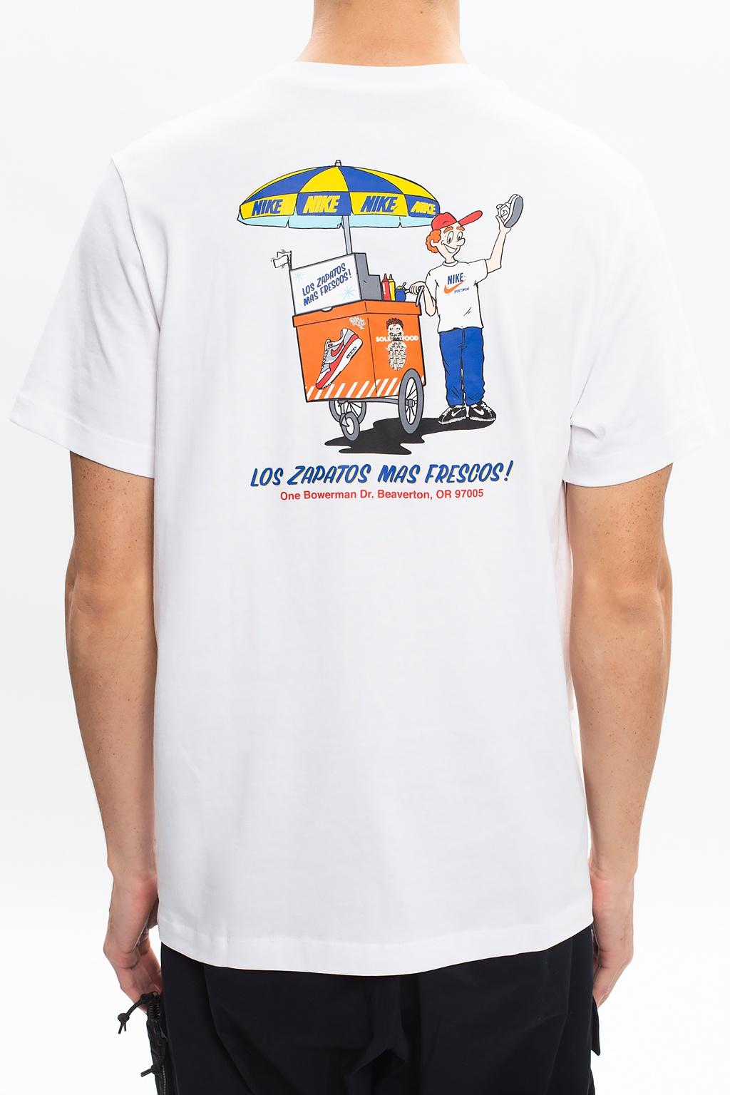 Nike Cotton Printed T-shirt in White for Men - Lyst