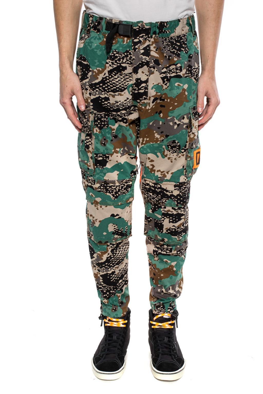 DIESEL Patched Camo Cargo Trousers in Green for Men | Lyst