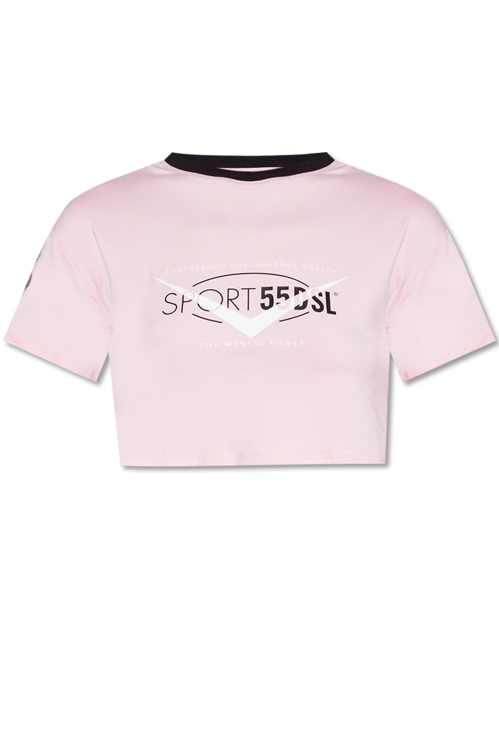 DIESEL 'awtee-boursty' Cropped T-shirt 